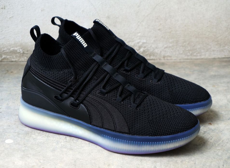 Puma clyde court black electric purple best sale