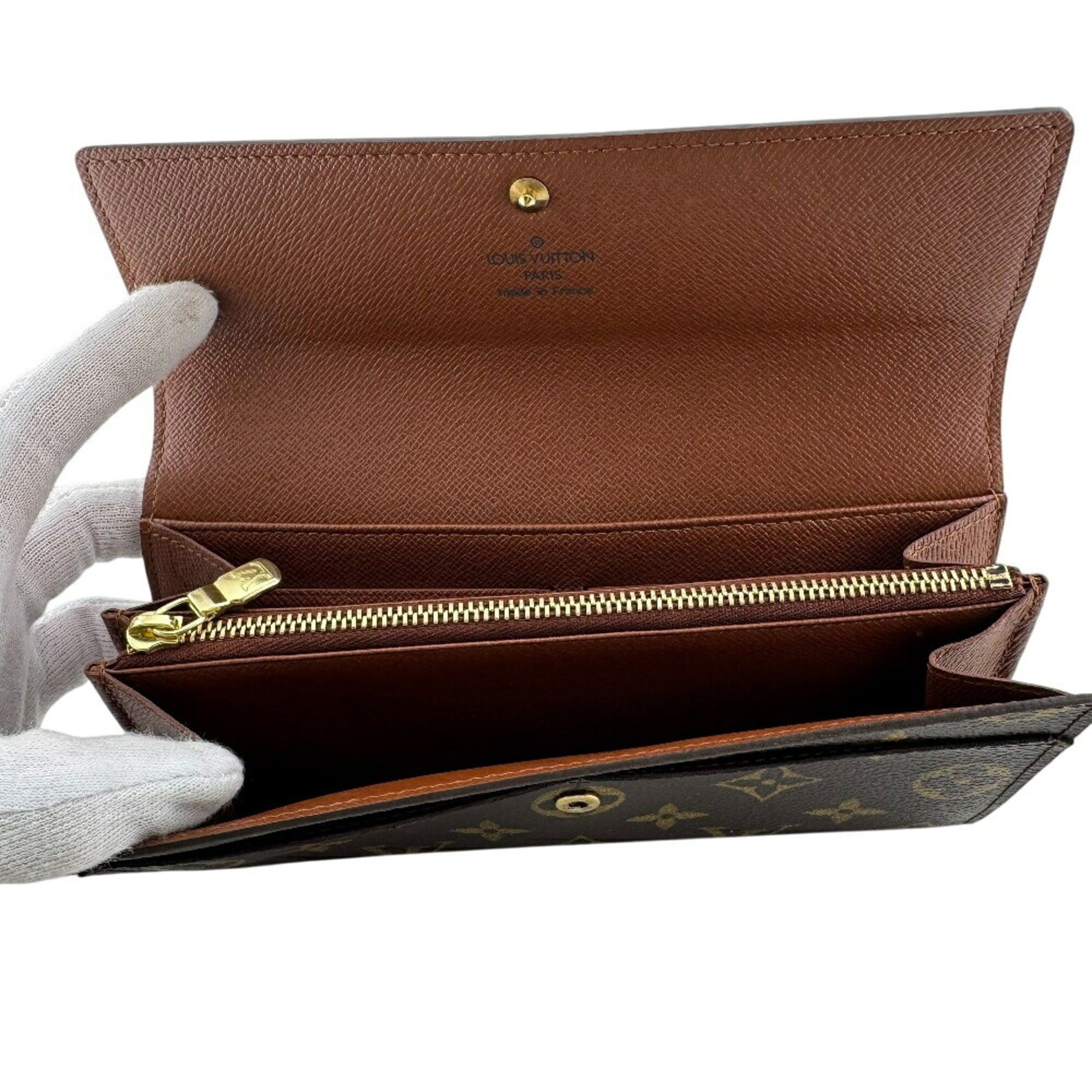 Louis Vuitton Louis Vuitton Portefeuille Sarah Monogram Long Wallet Brown Size ONE SIZE - 7 Thumbnail