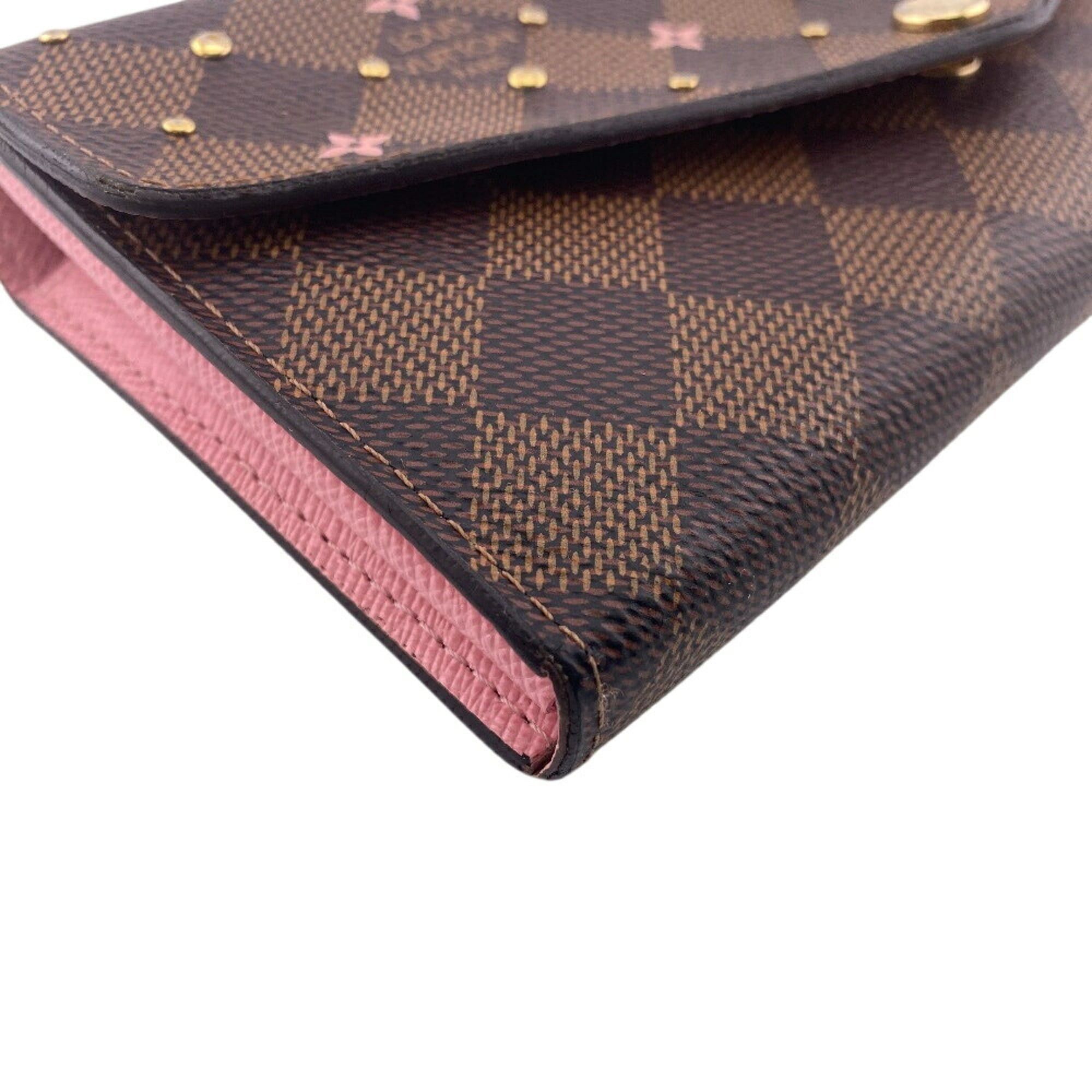 Louis Vuitton Louis Vuitton N60476 Portefeuille Sarah Damier Ebene Long Wallet Brown Women's Size ONE SIZE - 3 Thumbnail