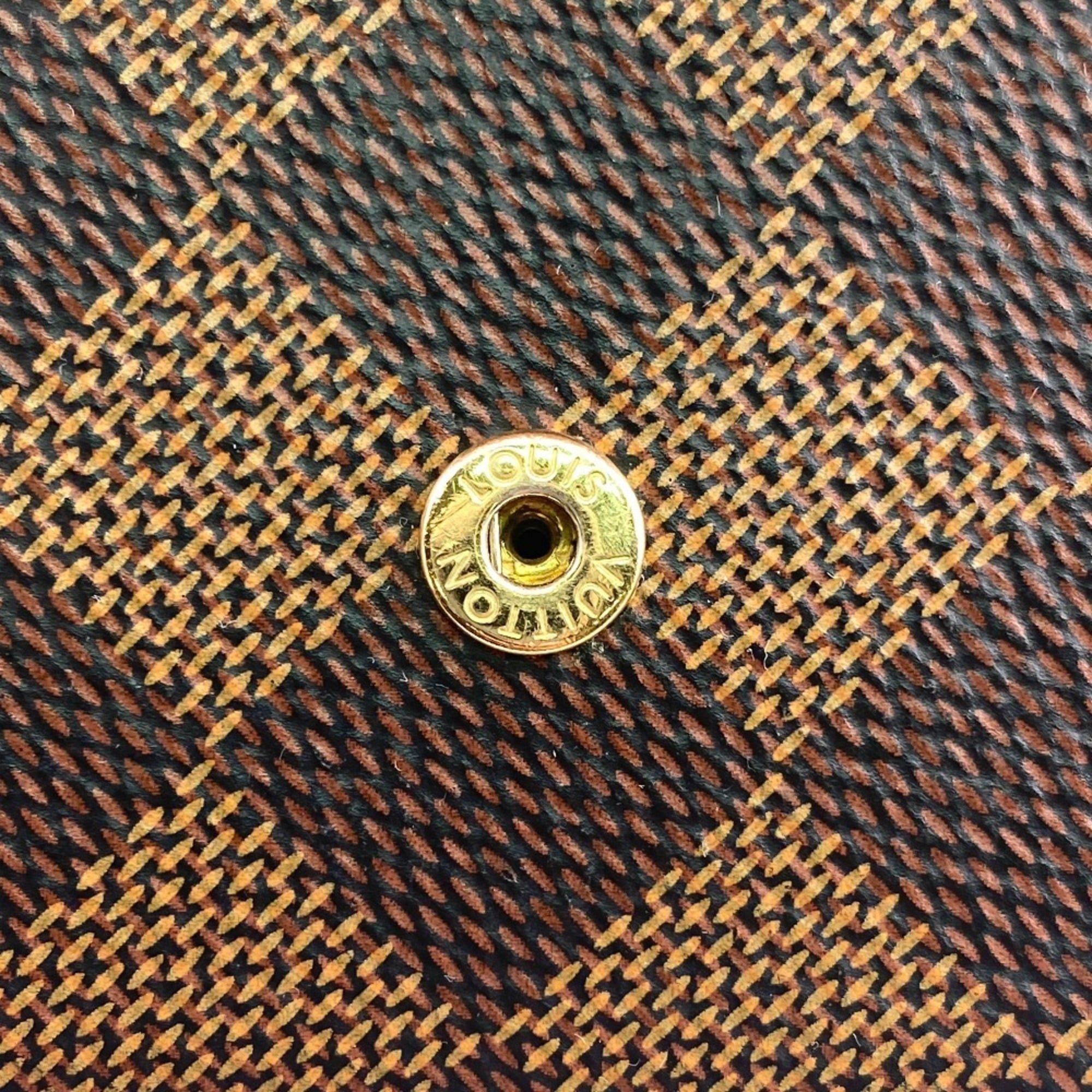 Louis Vuitton Louis Vuitton N60476 Portefeuille Sarah Damier Ebene Long Wallet Brown Women's Size ONE SIZE - 12 Thumbnail