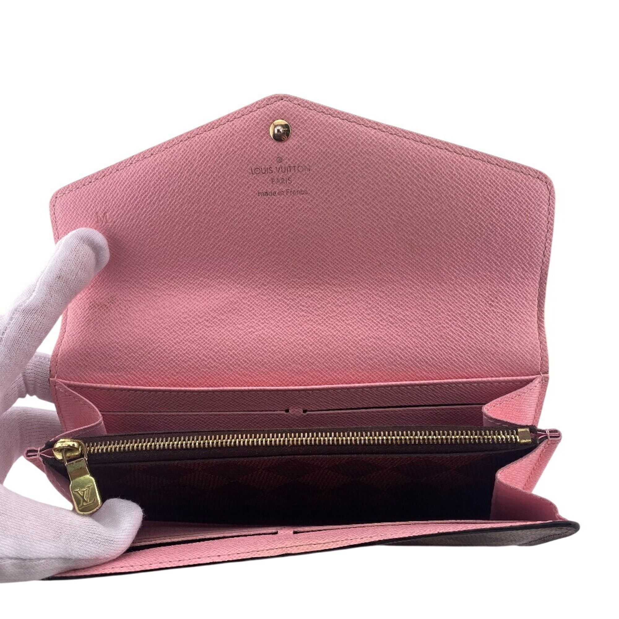 Louis Vuitton Louis Vuitton N60476 Portefeuille Sarah Damier Ebene Long Wallet Brown Women's Size ONE SIZE - 7 Thumbnail