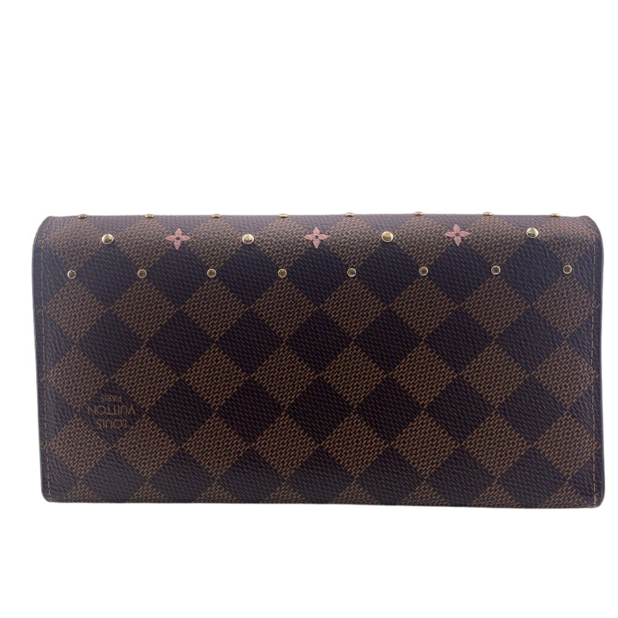 Louis Vuitton Louis Vuitton N60476 Portefeuille Sarah Damier Ebene Long Wallet Brown Women's Size ONE SIZE - 2 Thumbnail