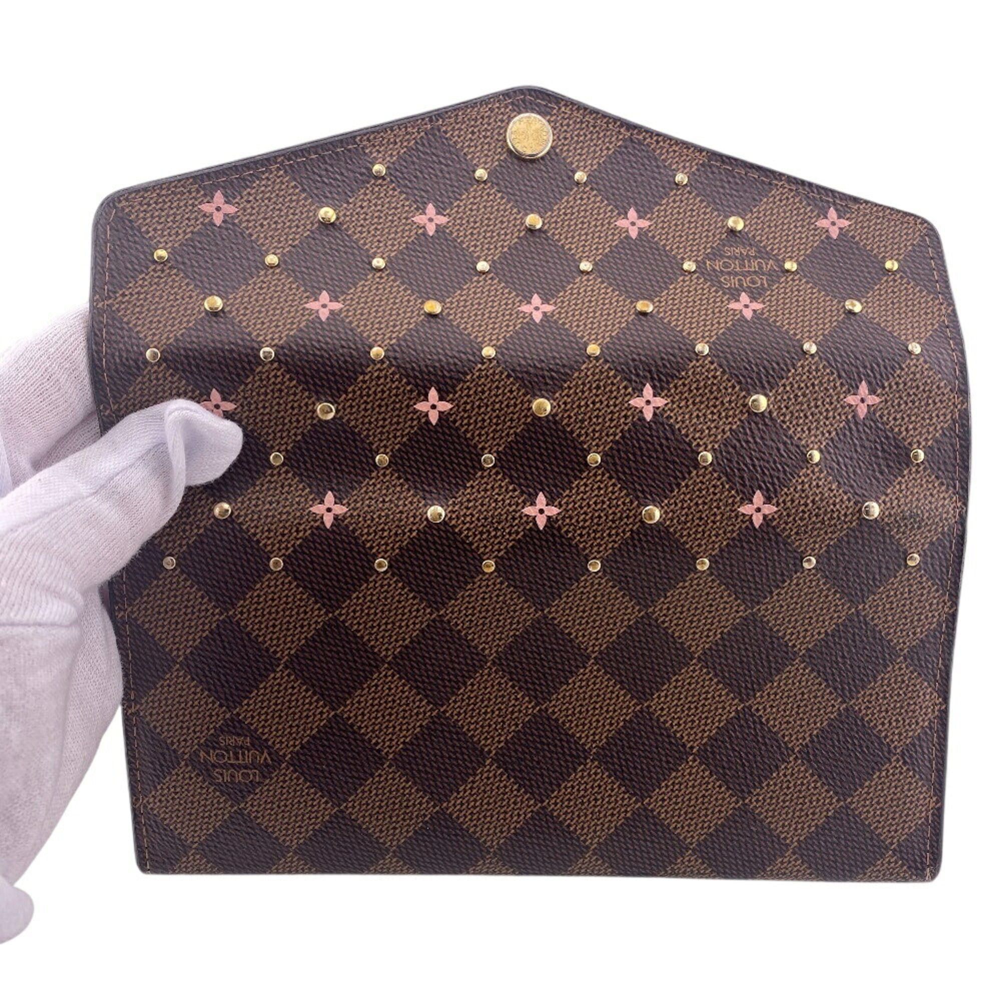 Louis Vuitton Louis Vuitton N60476 Portefeuille Sarah Damier Ebene Long Wallet Brown Women's Size ONE SIZE - 13 Thumbnail