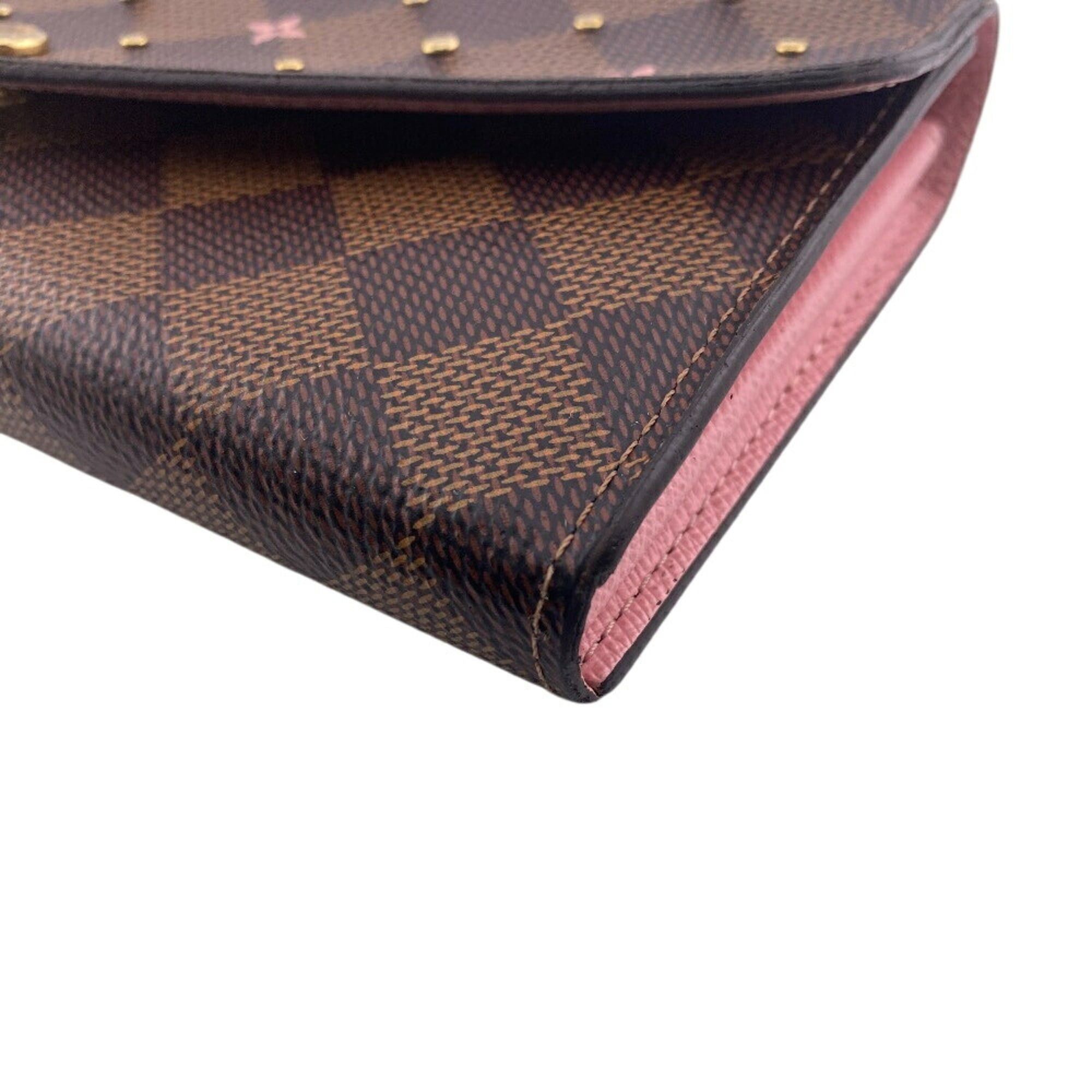 Louis Vuitton Louis Vuitton N60476 Portefeuille Sarah Damier Ebene Long Wallet Brown Women's Size ONE SIZE - 4 Thumbnail
