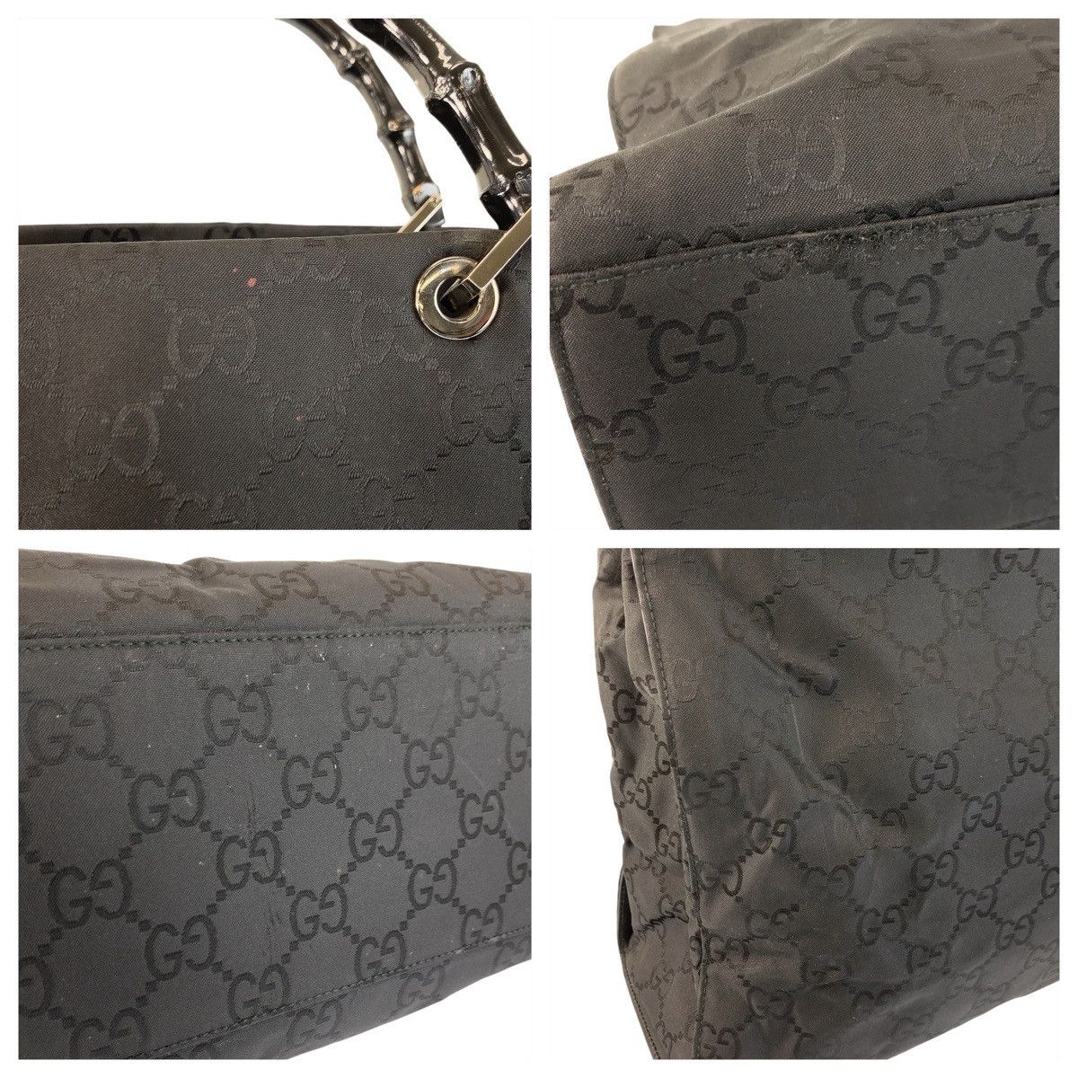 Gucci Gucci Gucci Bamboo Nylon Handbag Textile Tote Bag 002 1015 DUTY FREE for USA Size ONE SIZE - 5 Thumbnail