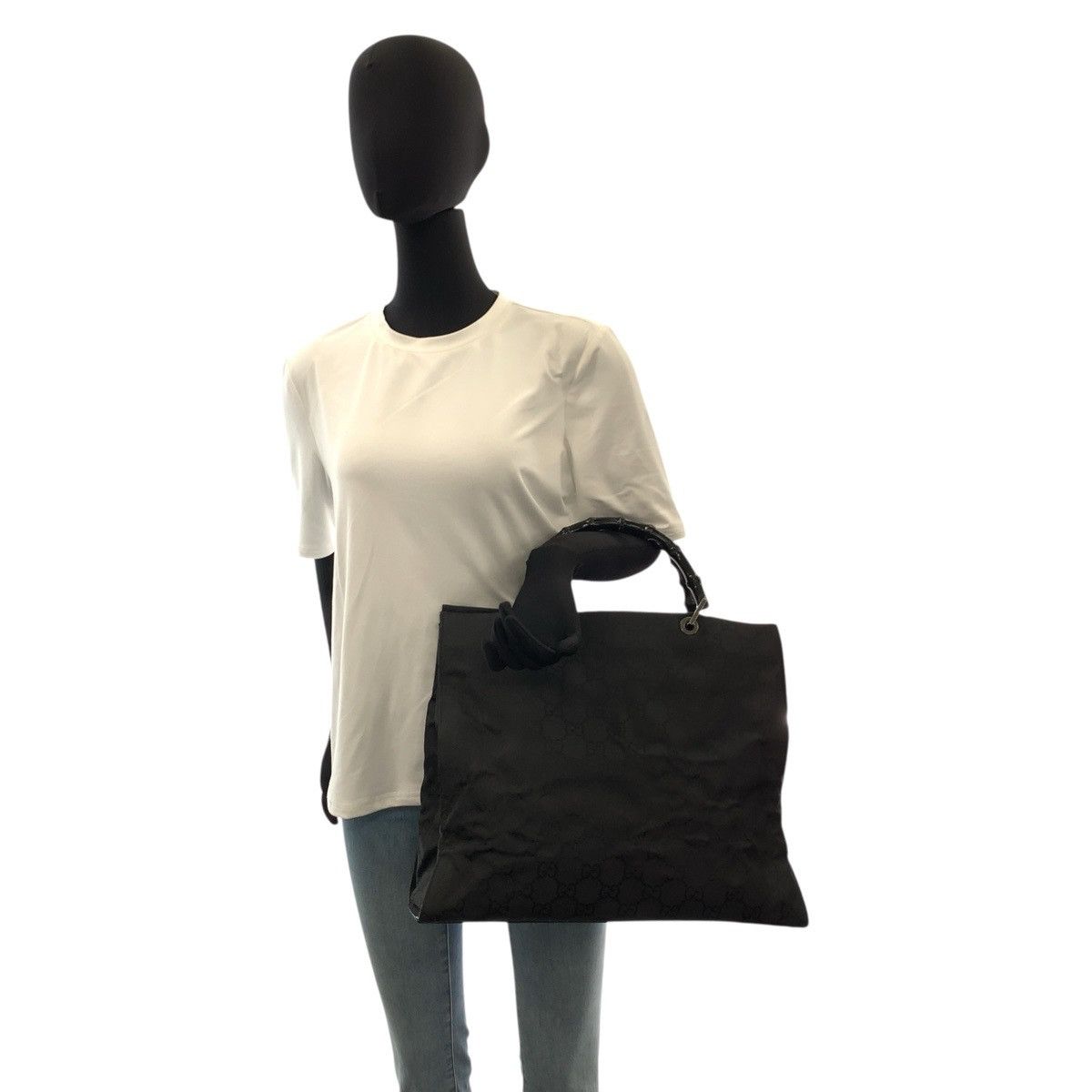 Gucci Gucci Gucci Bamboo Nylon Handbag Textile Tote Bag 002 1015 DUTY FREE for USA Size ONE SIZE - 6 Thumbnail