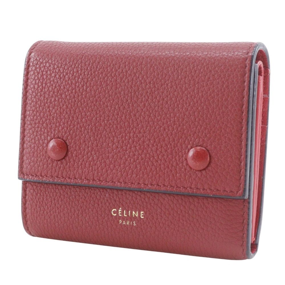 Celine Celine Celine Small Folded Multifunction Leather Wallet Leather Short Wallet DUTY FREE for USA Size ONE SIZE - 2 Thumbnail