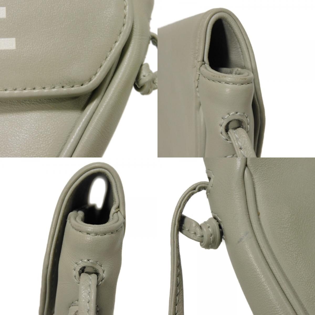 Celine Celine CELINE Logo Print Triangle Bag Smooth Calfskin Shoulder Bag Leather Shoulder Bag 195903DCS.10PG DUTY FREE for USA Size ONE SIZE - 18 Thumbnail