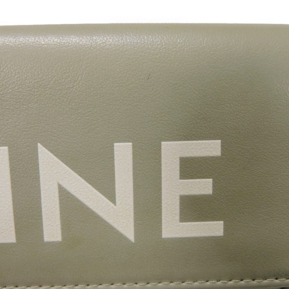 Celine Celine CELINE Logo Print Triangle Bag Smooth Calfskin Shoulder Bag Leather Shoulder Bag 195903DCS.10PG DUTY FREE for USA Size ONE SIZE - 16 Thumbnail