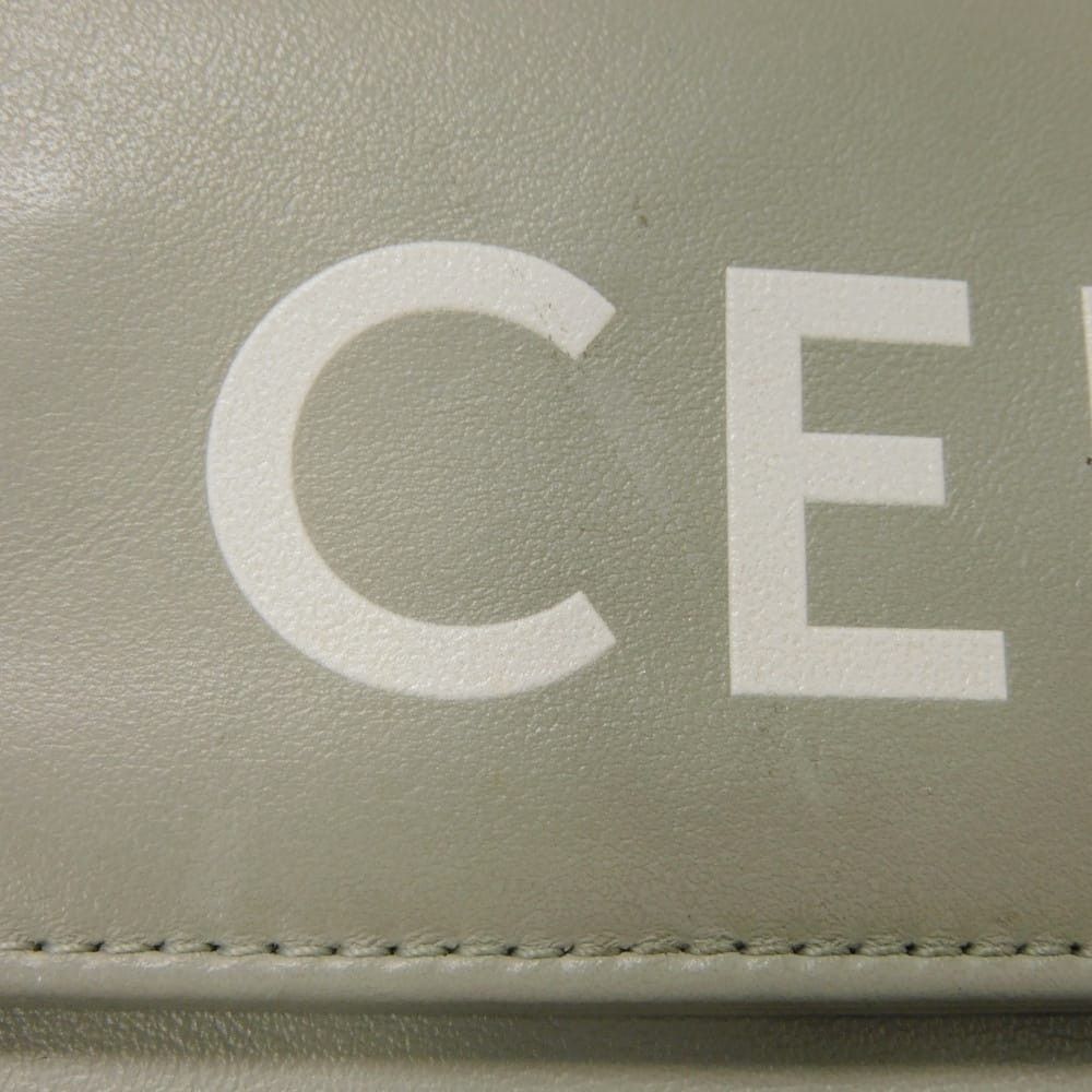 Celine Celine CELINE Logo Print Triangle Bag Smooth Calfskin Shoulder Bag Leather Shoulder Bag 195903DCS.10PG DUTY FREE for USA Size ONE SIZE - 15 Thumbnail
