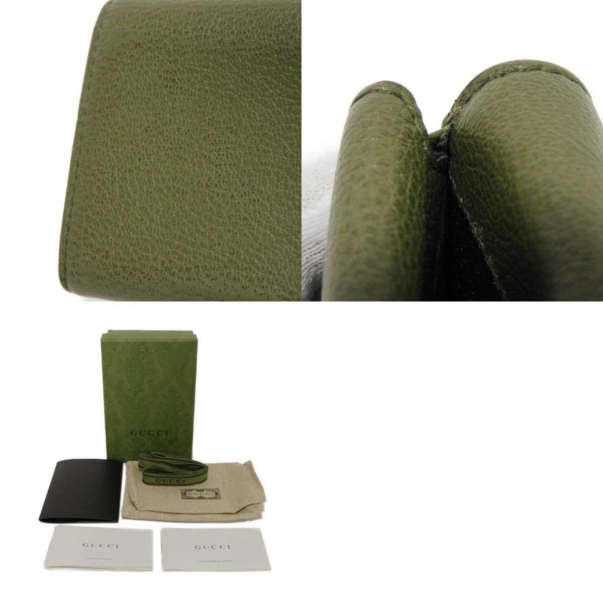 Gucci Gucci GUCCI Logo Embossed Calf Leather Trifold Wallet Leather Short Wallet 736151 0E8IG 3352 DUTY FREE for USA Size ONE SIZE - 20 Thumbnail
