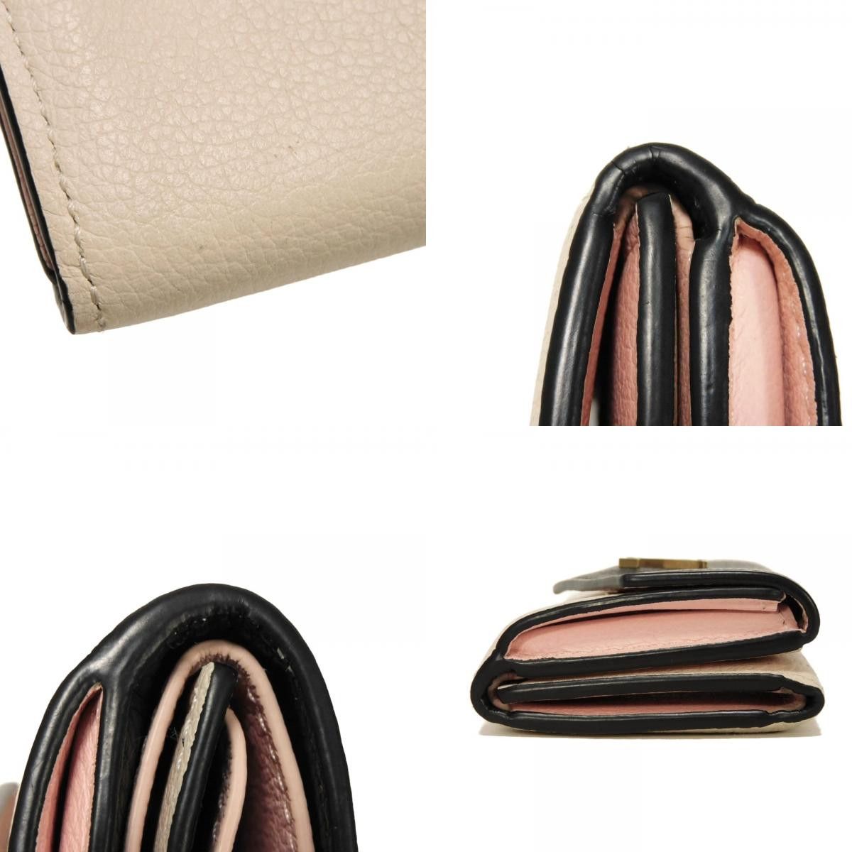 Louis Vuitton Louis Vuitton Louis Vuitton Portefeuille Lock Mini Grained Calf Leather Trifold Wallet Leather Short Wallet M80984 DUTY FREE for USA Size ONE SIZE - 19 Thumbnail