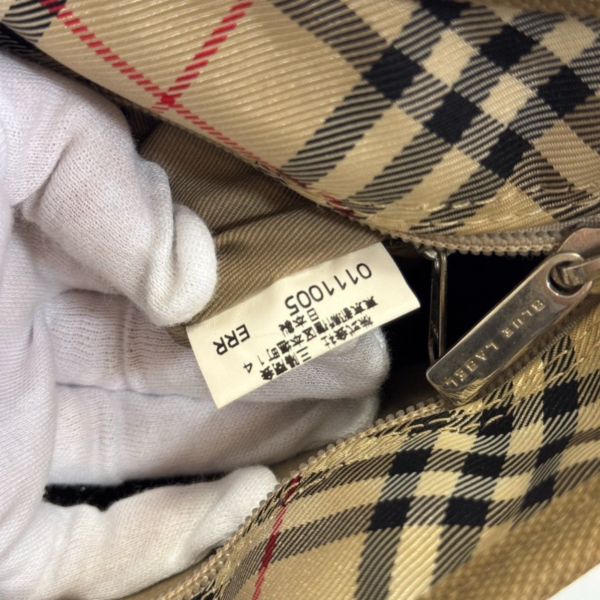 Burberry BURBERRY Mini Tote Blue Label Handbag Khaki Green Unisex Size ONE SIZE - 10 Thumbnail