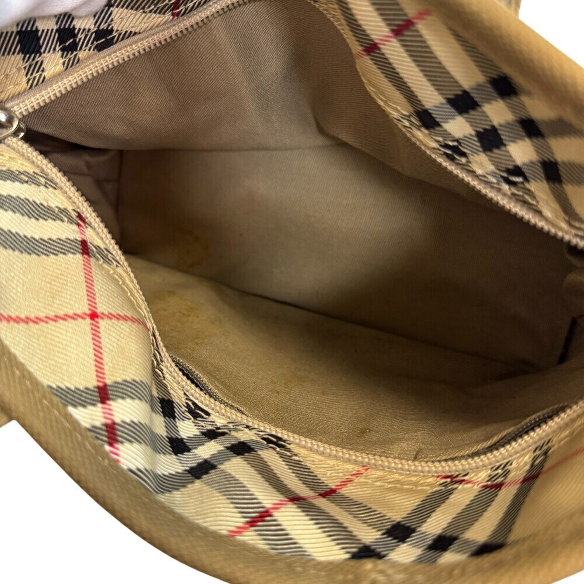 Burberry BURBERRY Mini Tote Blue Label Handbag Khaki Green Unisex Size ONE SIZE - 7 Thumbnail