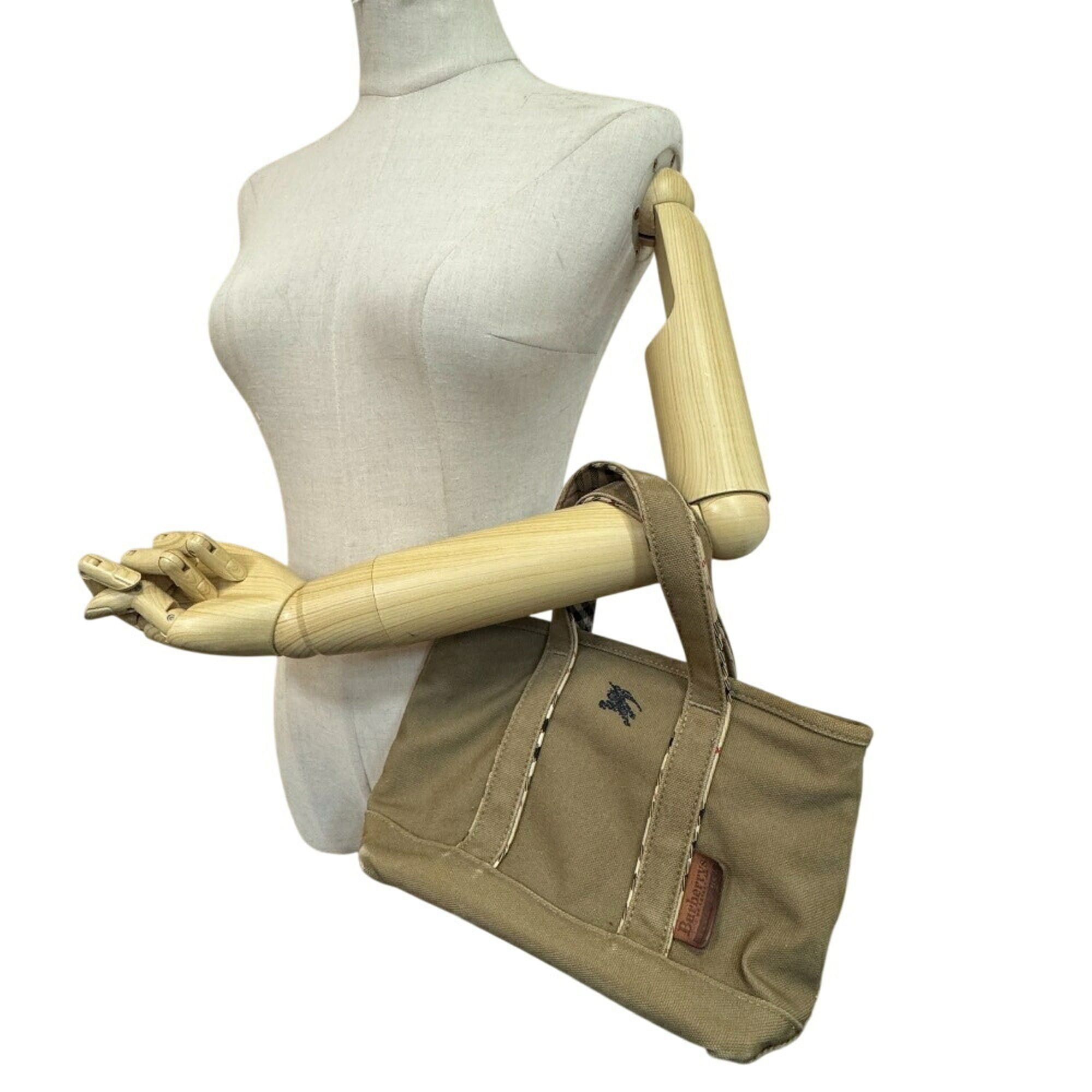 Burberry BURBERRY Mini Tote Blue Label Handbag Khaki Green Unisex Size ONE SIZE - 13 Thumbnail