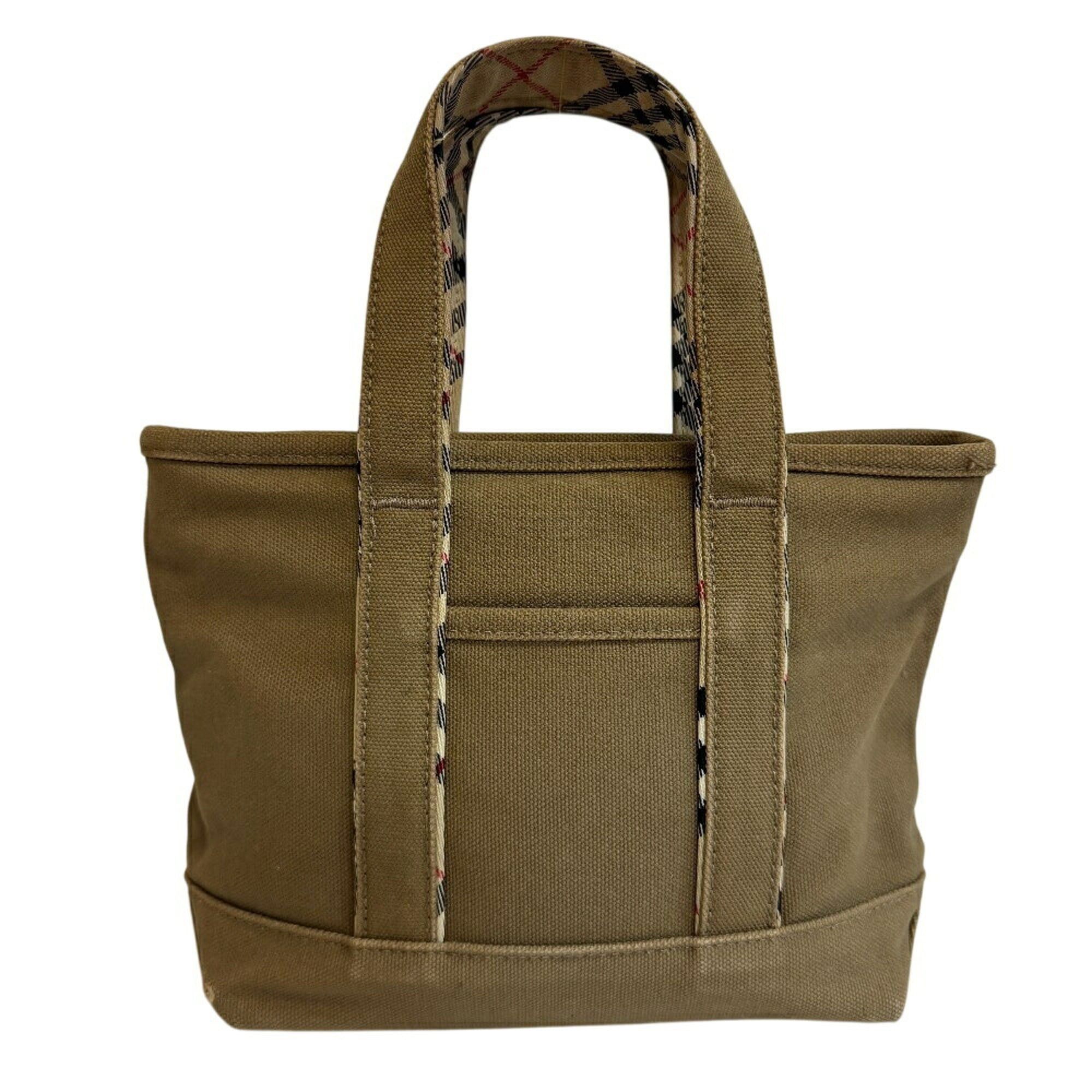 Burberry BURBERRY Mini Tote Blue Label Handbag Khaki Green Unisex Size ONE SIZE - 2 Thumbnail