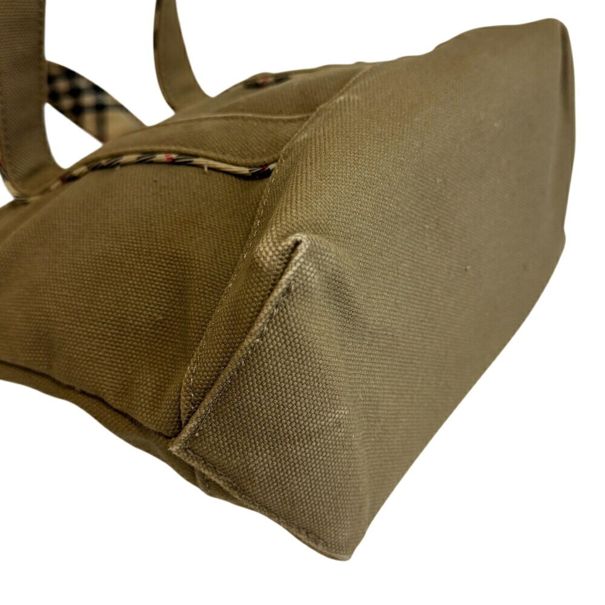 Burberry BURBERRY Mini Tote Blue Label Handbag Khaki Green Unisex Size ONE SIZE - 4 Thumbnail