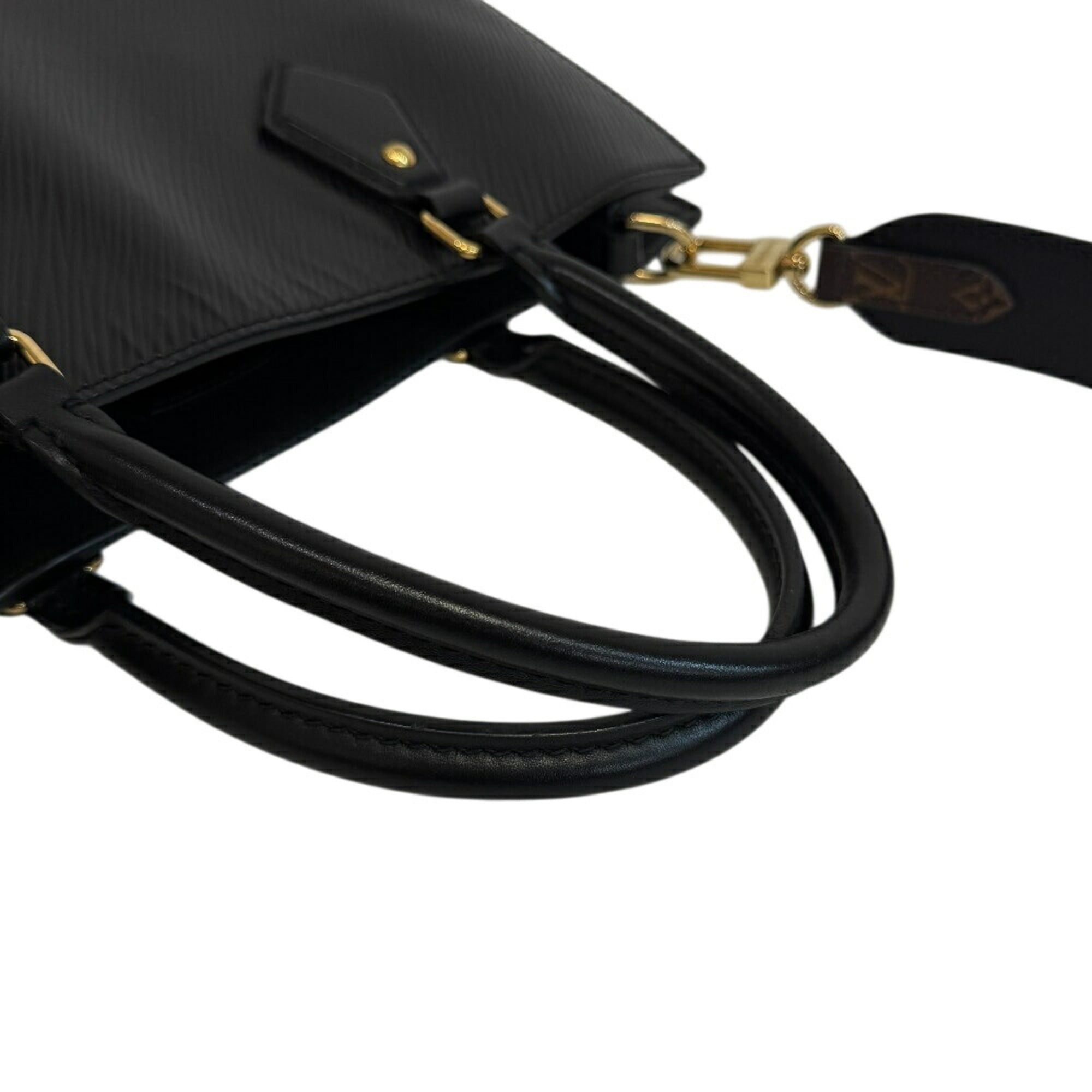 Louis Vuitton LOUIS VUITTON M58658 Sac Plat PM Tote Bag, 2-Way Epi Leather Handbag, Black Size ONE SIZE - 5 Thumbnail