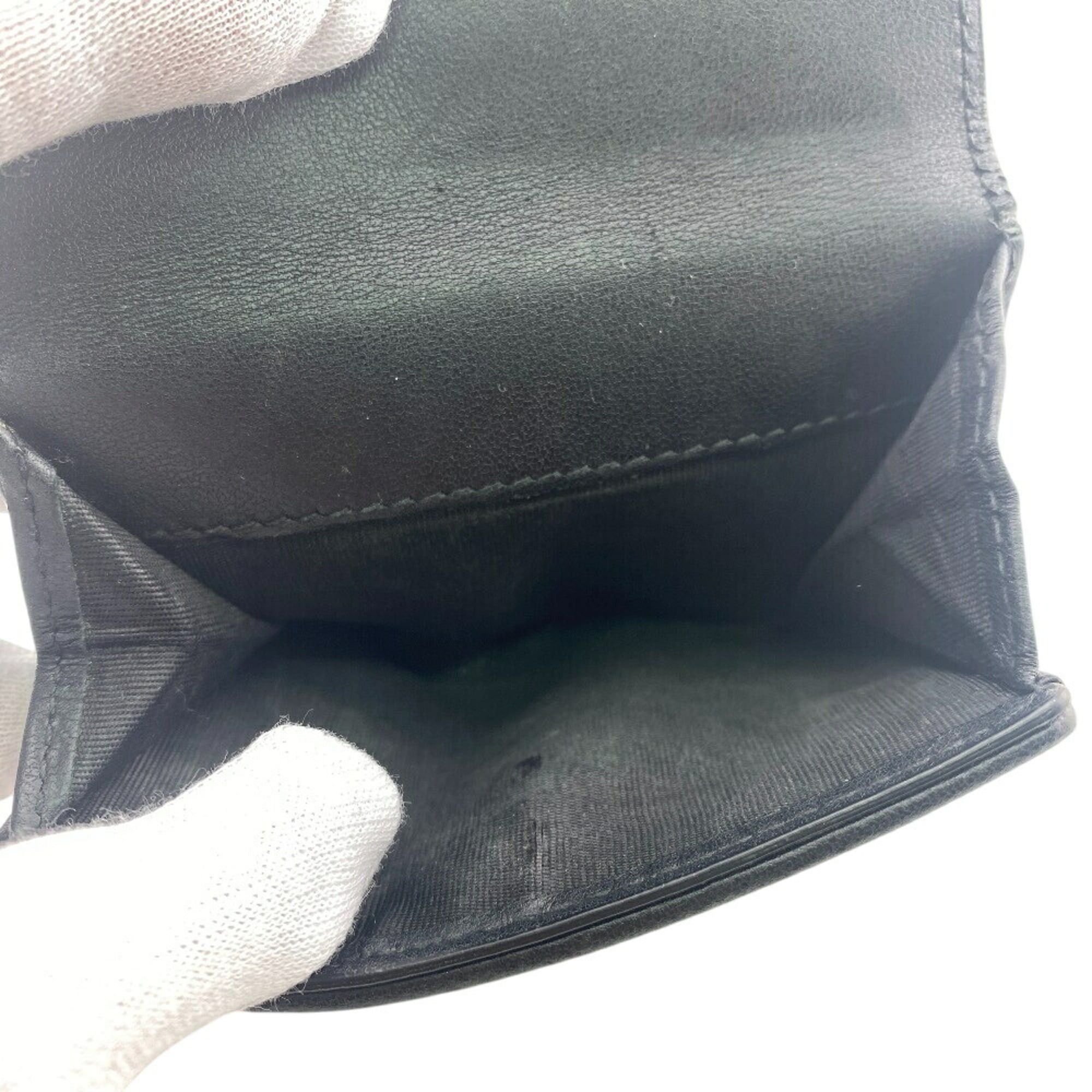 Dior Christian Dior Dior Lady Compact Wallet Cannage Tri-fold Black Women's Size ONE SIZE - 9 Thumbnail