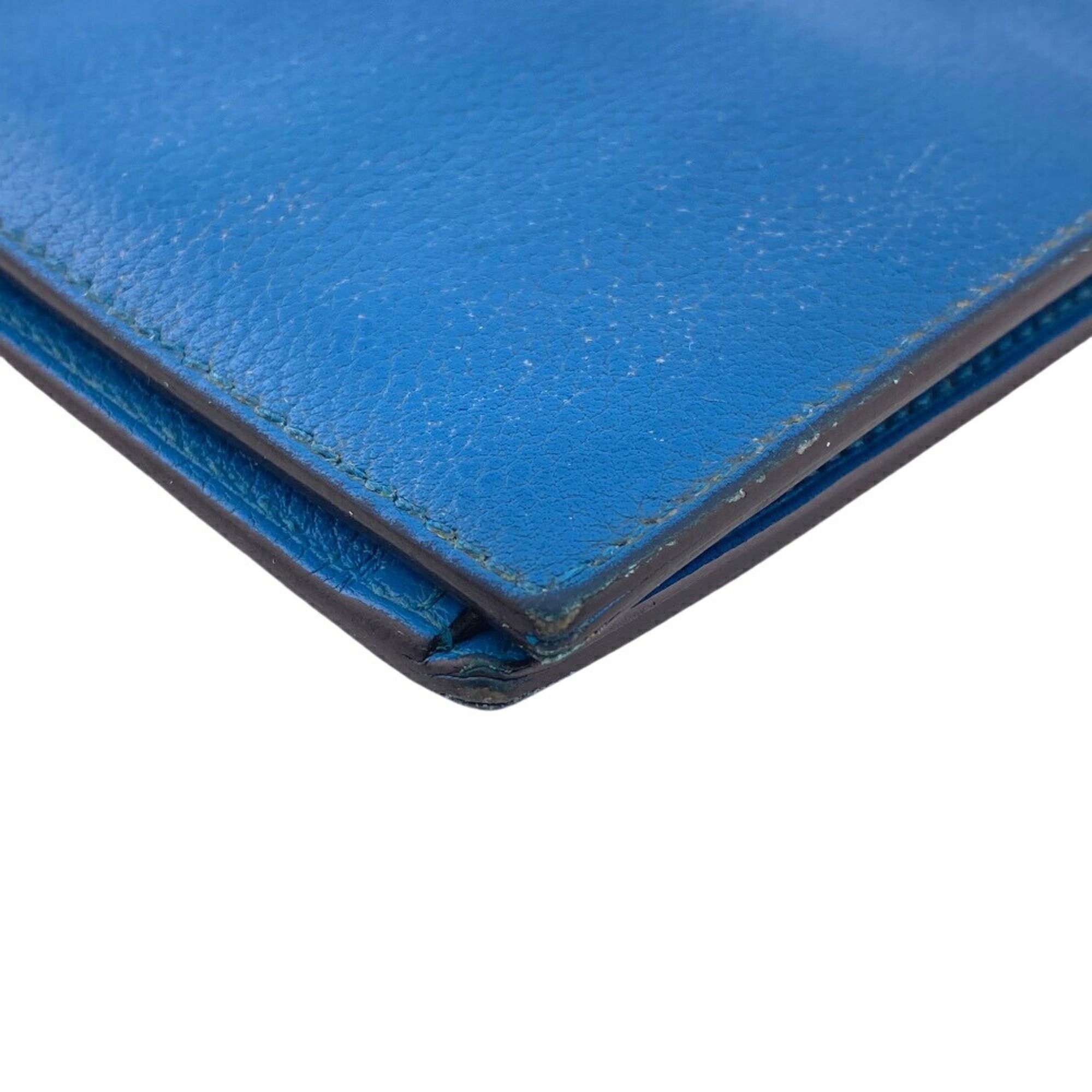 Hermes HERMES Citizen Twill Long Wallet, Blue, Women's Size ONE SIZE - 4 Thumbnail