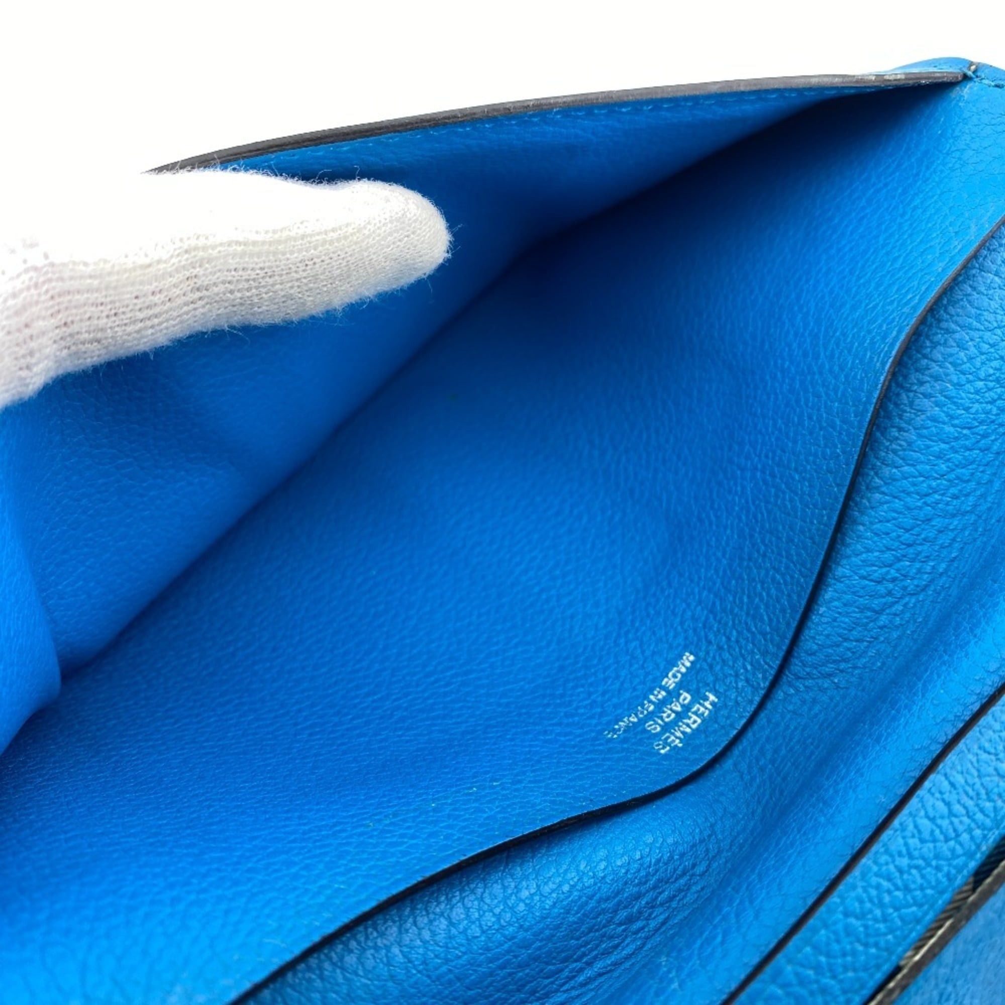 Hermes HERMES Citizen Twill Long Wallet, Blue, Women's Size ONE SIZE - 9 Thumbnail