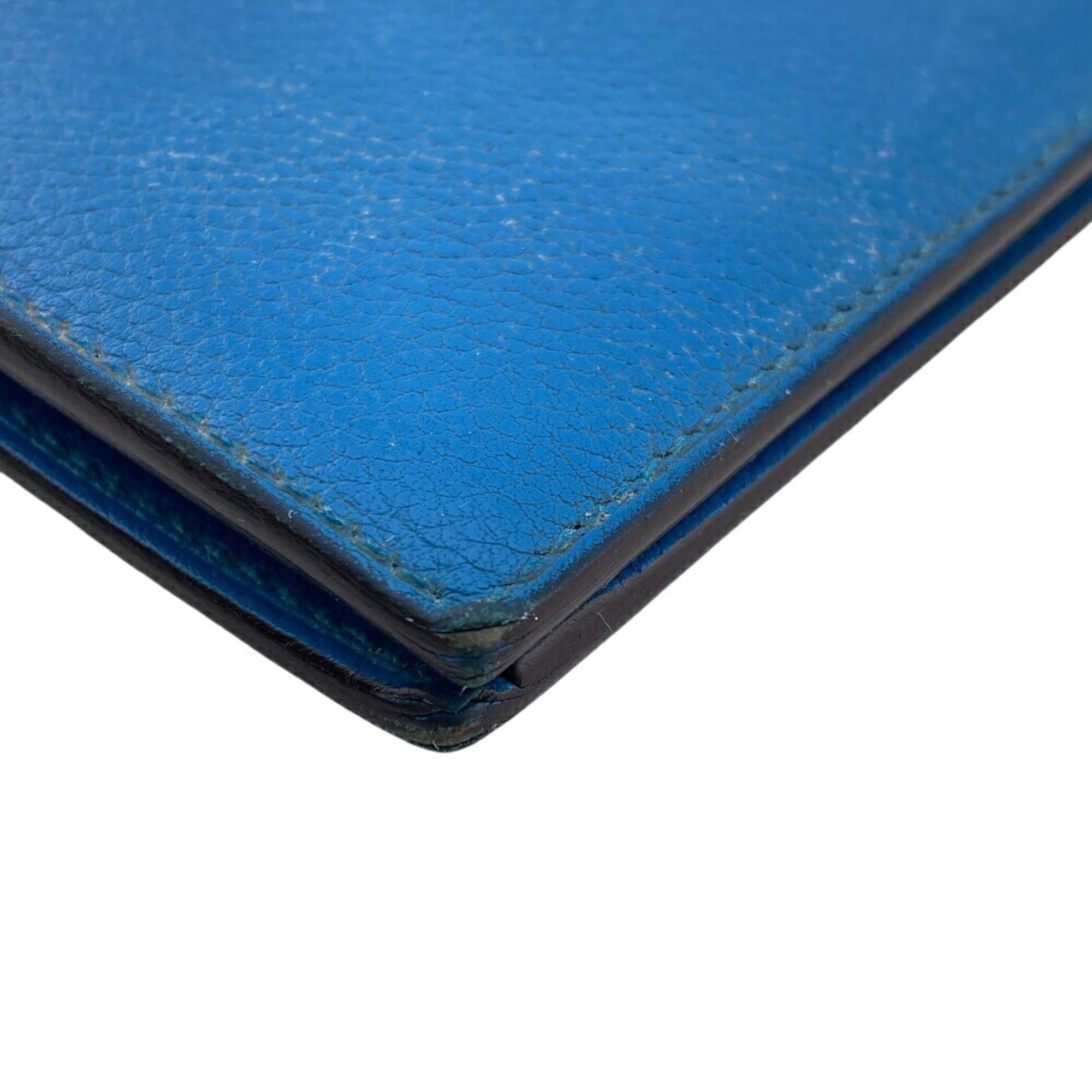 Hermes HERMES Citizen Twill Long Wallet, Blue, Women's Size ONE SIZE - 3 Thumbnail