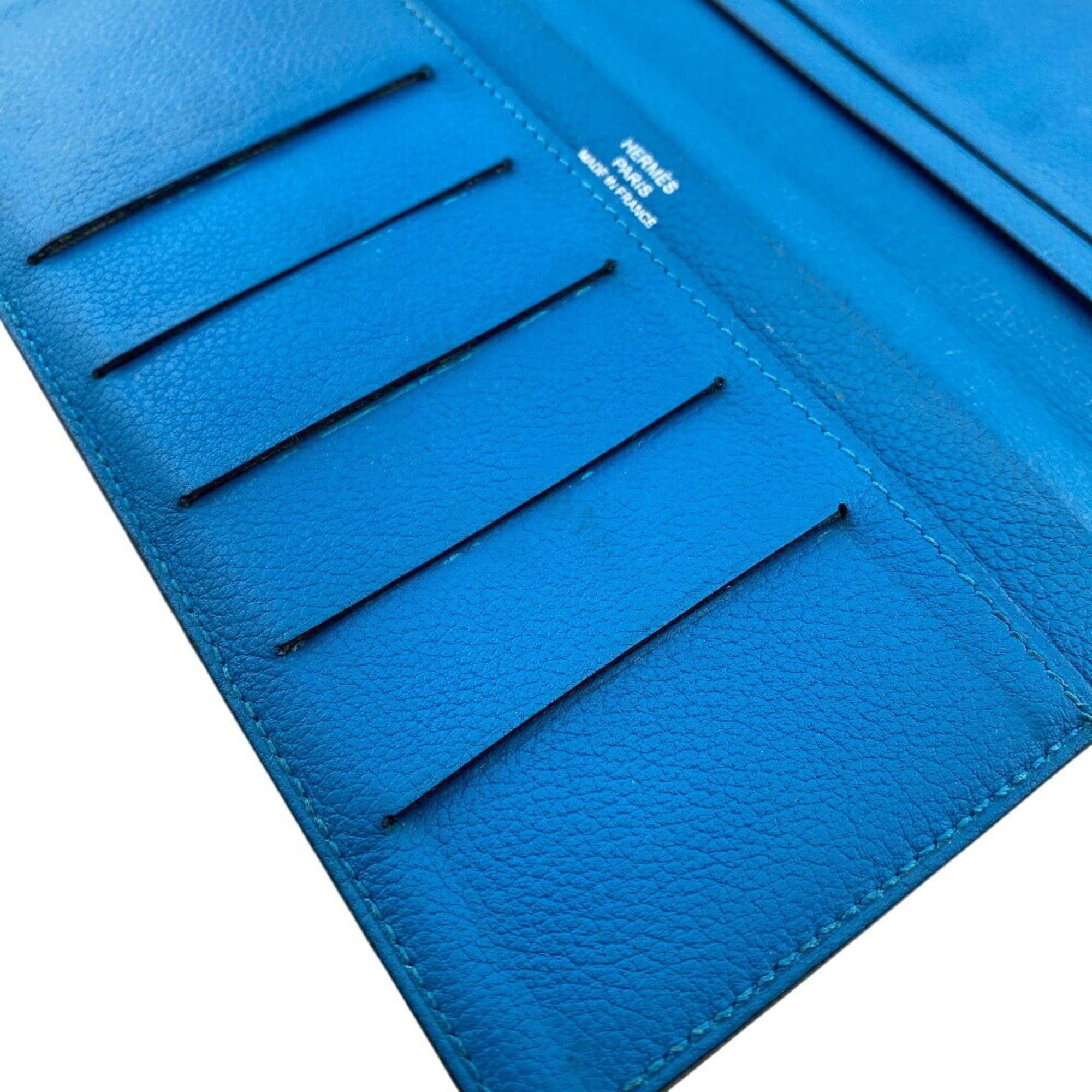 Hermes HERMES Citizen Twill Long Wallet, Blue, Women's Size ONE SIZE - 6 Thumbnail