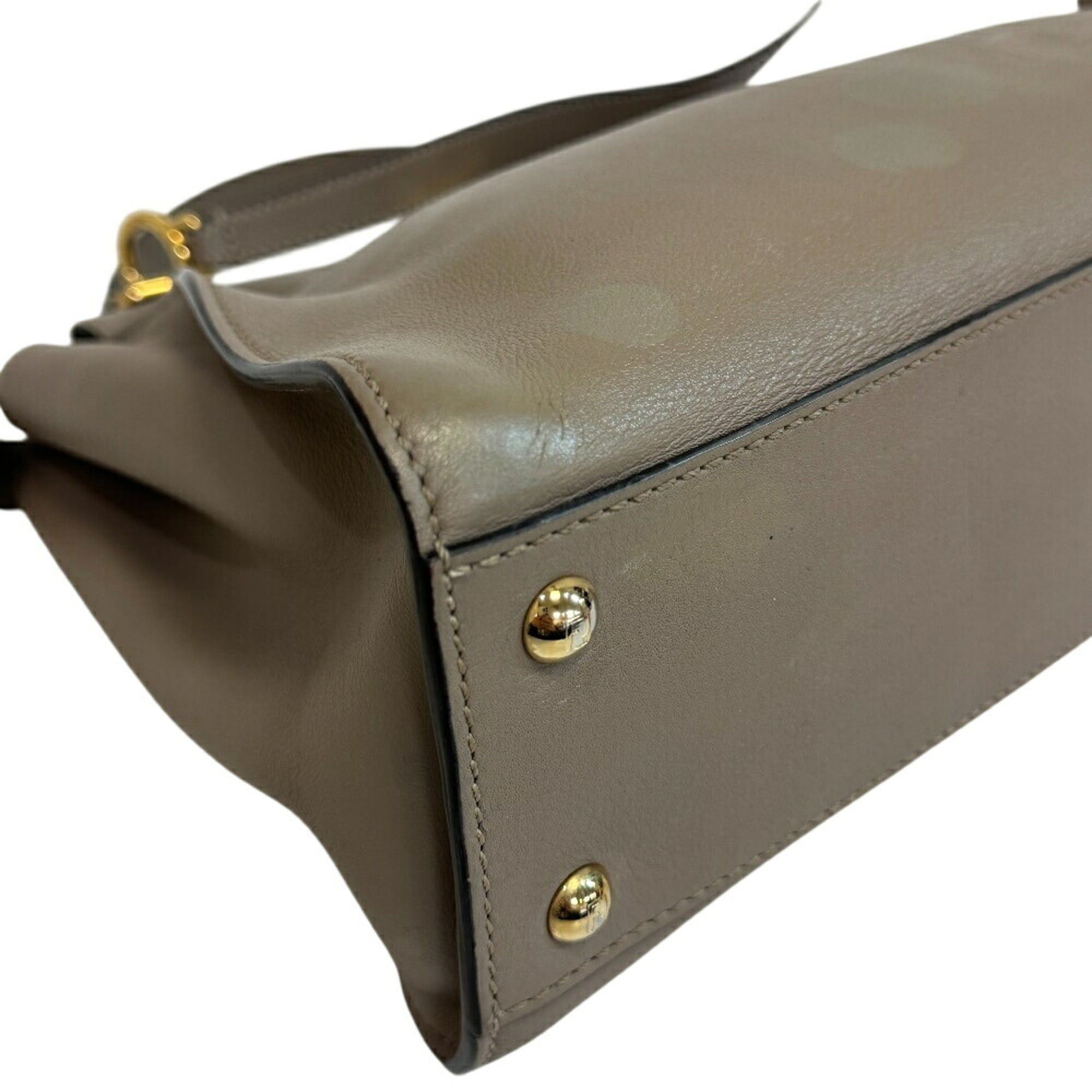 Fendi FENDI 8BN290 Peekaboo Regular Shoulder Bag/Handbag, Gray Size ONE SIZE - 5 Thumbnail