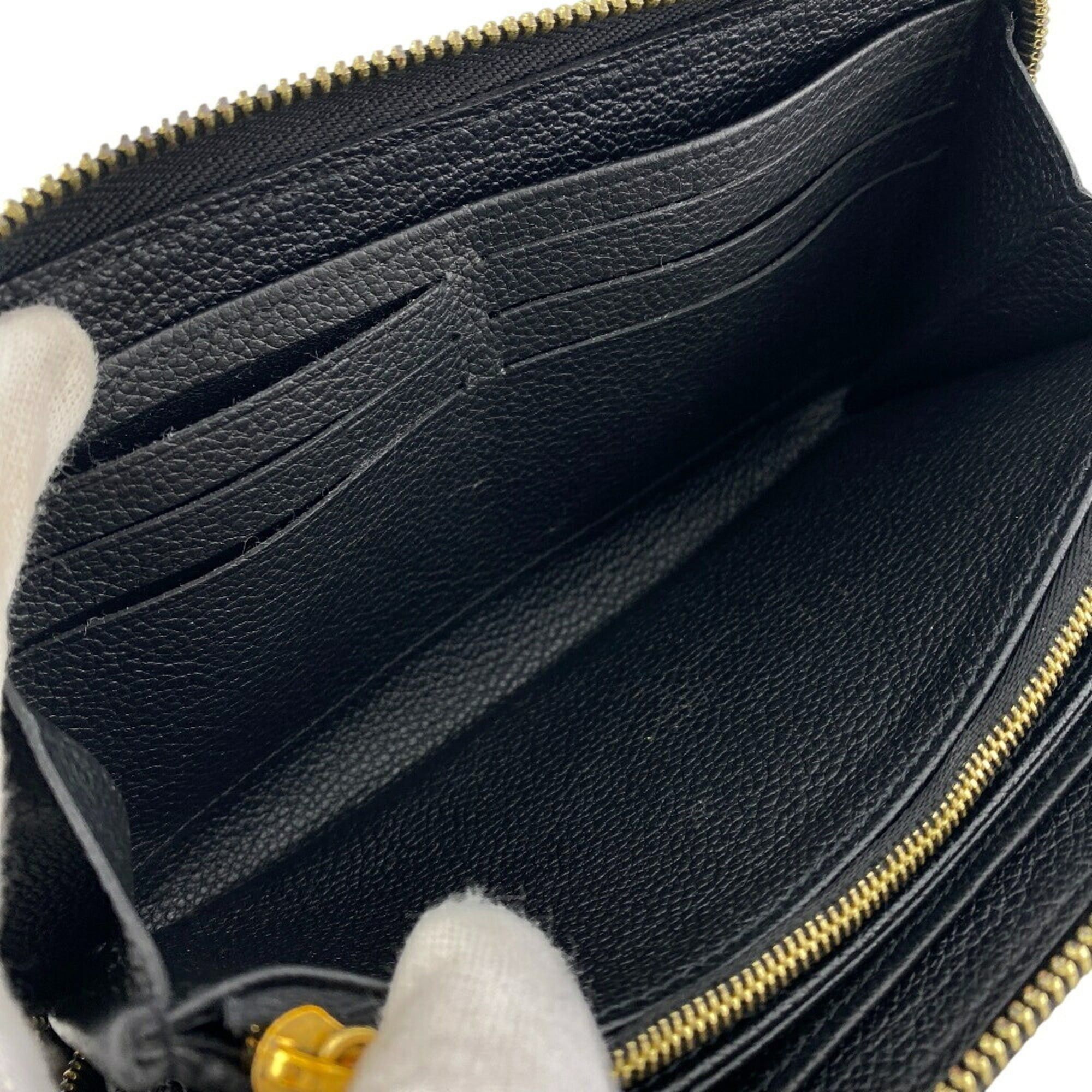Louis Vuitton LOUIS VUITTON M80481 Zippy Wallet Monogram Empreinte Long Black Size ONE SIZE - 7 Thumbnail