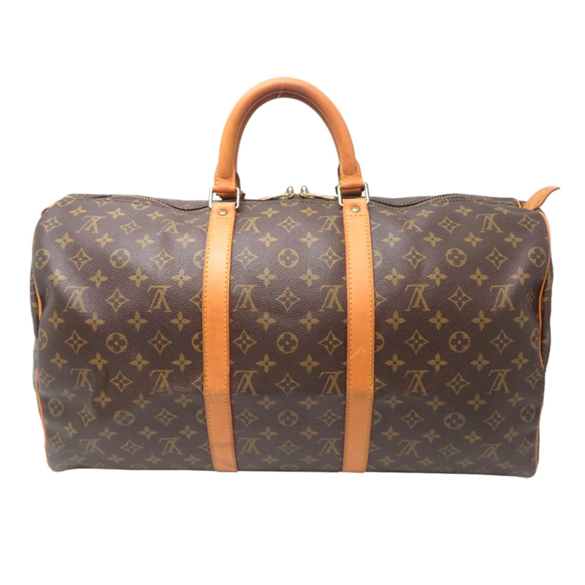 Louis Vuitton Louis Vuitton Keepall 50 Boston Bag for Men and Women, M41426 (Discontinued) Monogram Brown Size ONE SIZE - 2 Thumbnail