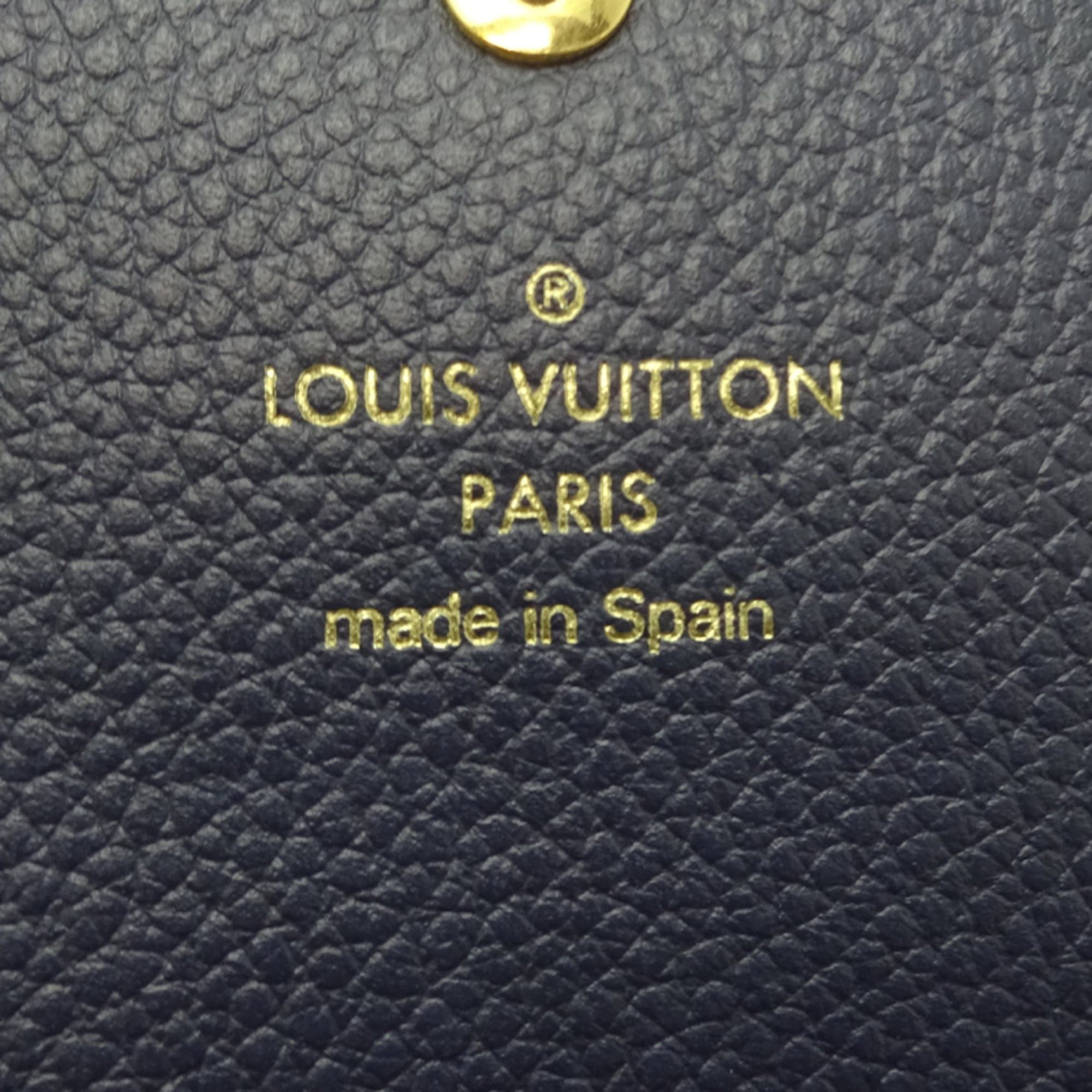 Louis Vuitton Louis Vuitton Portefeuille Sarah (Faulty Button) Women's Long Wallet M62125 (Discontinued) Monogram Empreinte Marine Rouge (Navy Red) Size ONE SIZE - 7 Thumbnail
