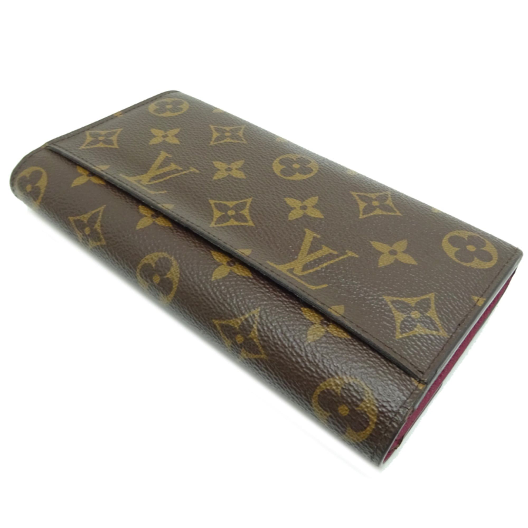 Louis Vuitton Louis Vuitton Portefeuille Sarah (fastening mechanism loosens) Women's and Men's Long Wallet M62234 (Discontinued) Monogram Fuchsia (Pink) Size ONE SIZE - 4 Thumbnail