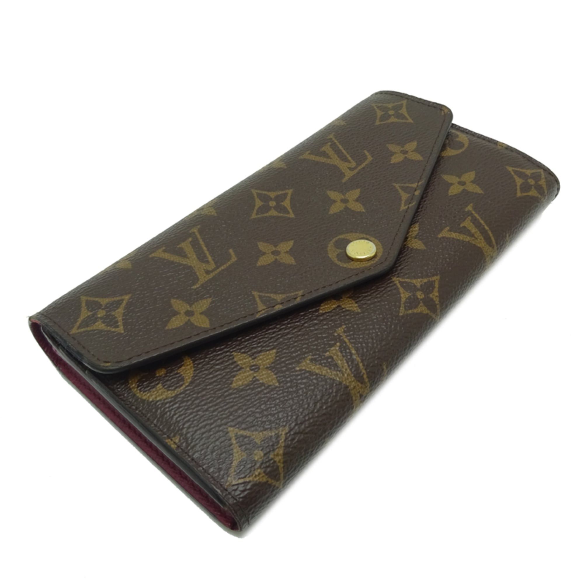 Louis Vuitton Louis Vuitton Portefeuille Sarah (fastening mechanism loosens) Women's and Men's Long Wallet M62234 (Discontinued) Monogram Fuchsia (Pink) Size ONE SIZE - 3 Thumbnail