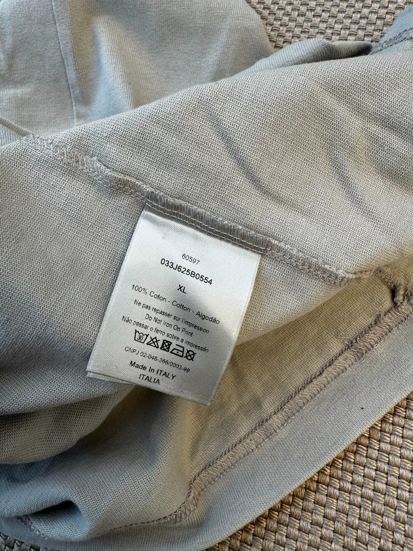 Dior Dior x AJ Embroidered Logo Gray Tee Size US XL / EU 56 / 4 - 6 Thumbnail