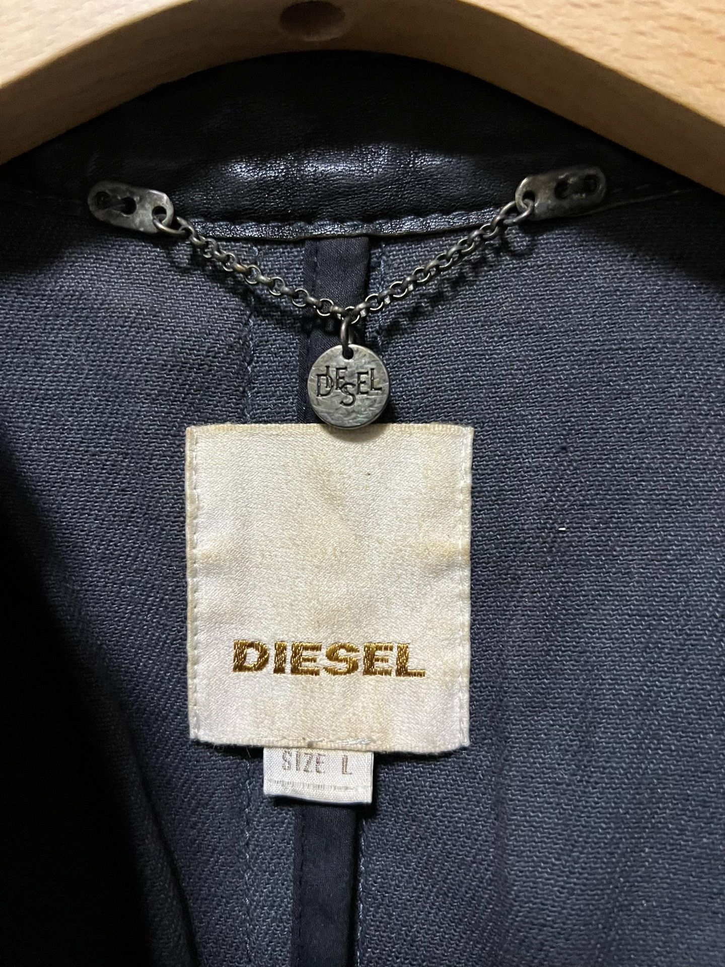 Diesel Diesel Vintage Leather Denim Sheepskin Jacket Size US L / EU 52-54 / 3 - 4 Thumbnail