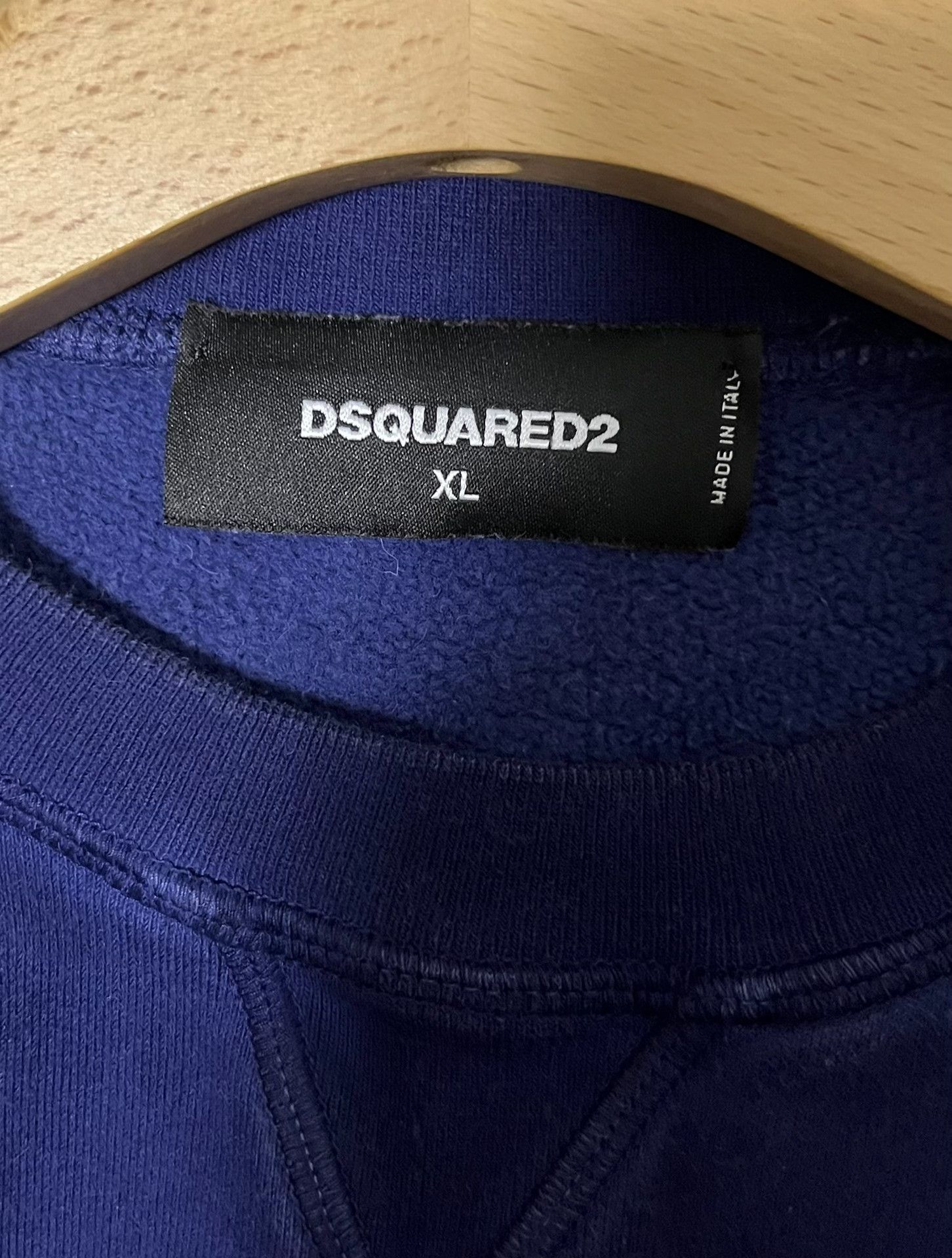 Dsquared2 DSQUARED2 Washed Blue Fleece Sweatshirt Size US XL / EU 56 / 4 - 6 Thumbnail