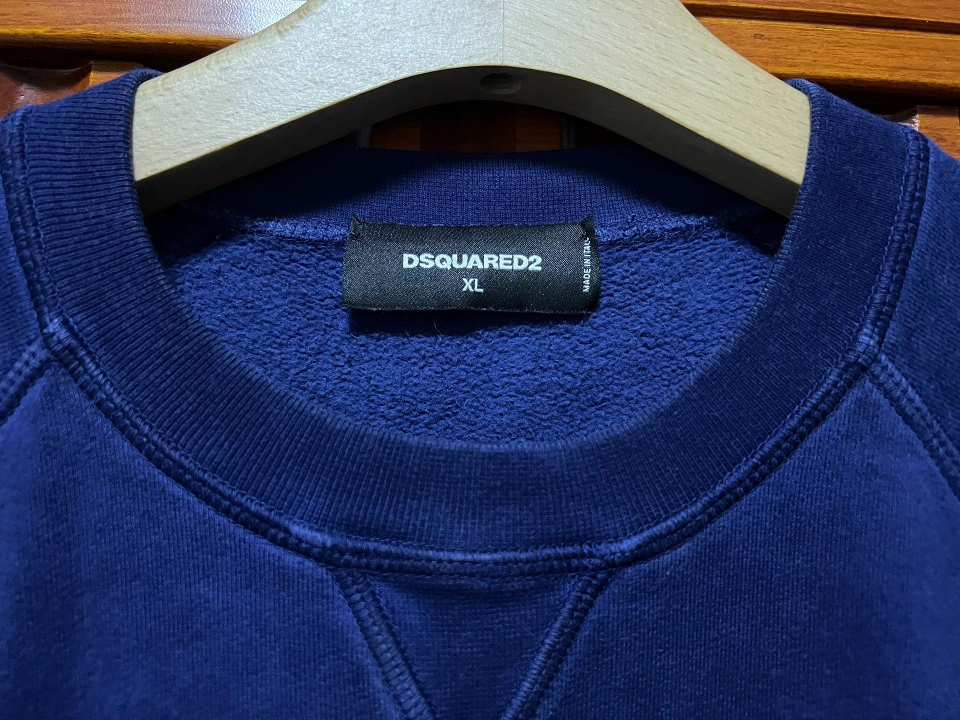 Dsquared2 DSQUARED2 Washed Blue Fleece Sweatshirt Size US XL / EU 56 / 4 - 4 Thumbnail