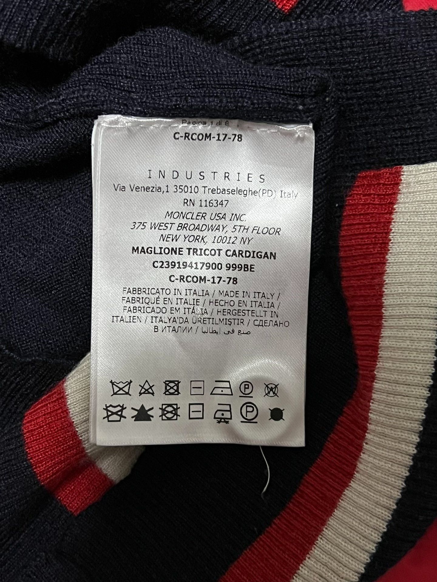 Moncler Gamme Bleu Thom Browne x Moncler Men's Cashmere Cardigan Size US XL / EU 56 / 4 - 7 Thumbnail