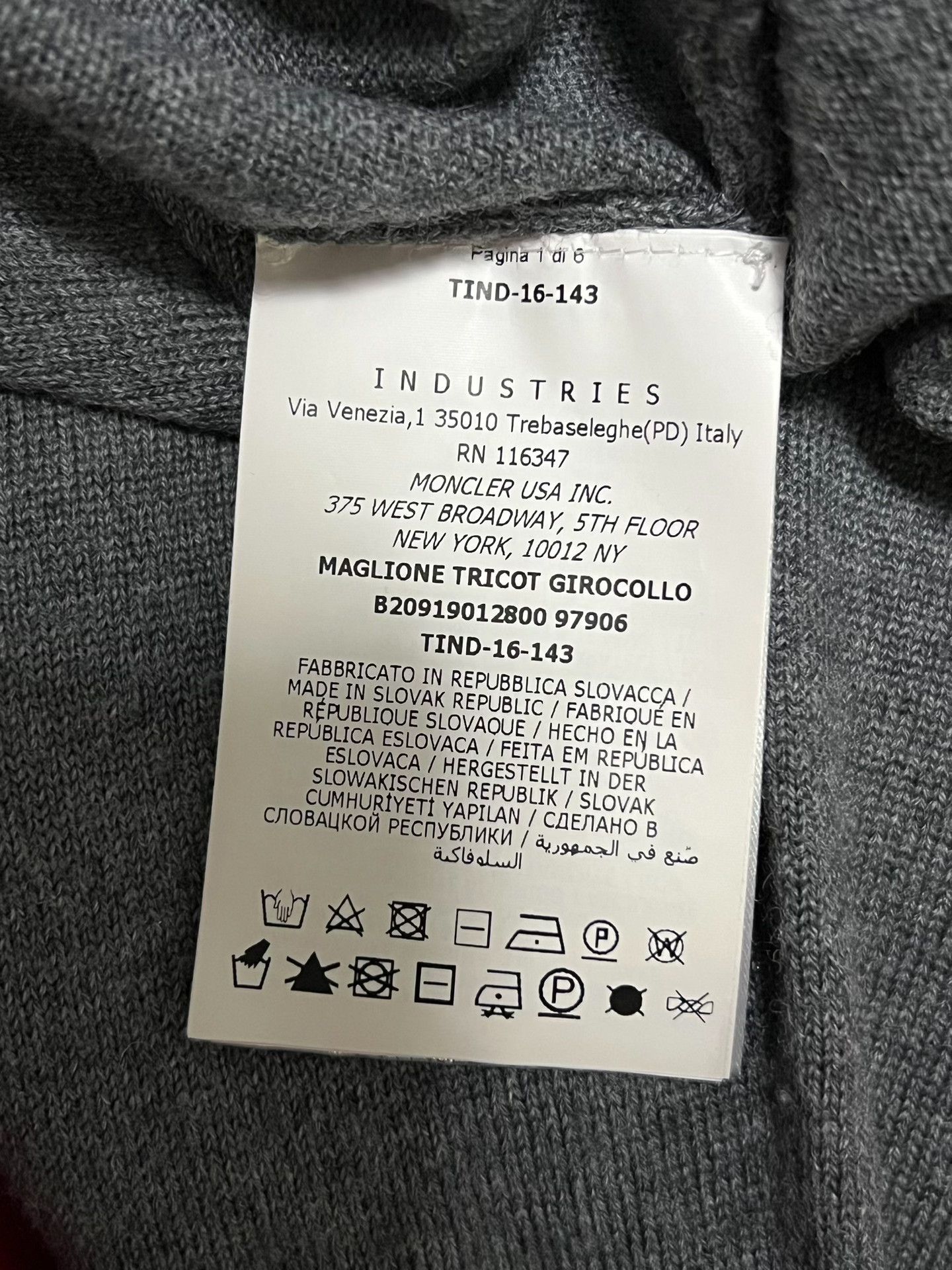Moncler Moncler Men's Knit Crewneck Sweater Size US XL / EU 56 / 4 - 6 Thumbnail