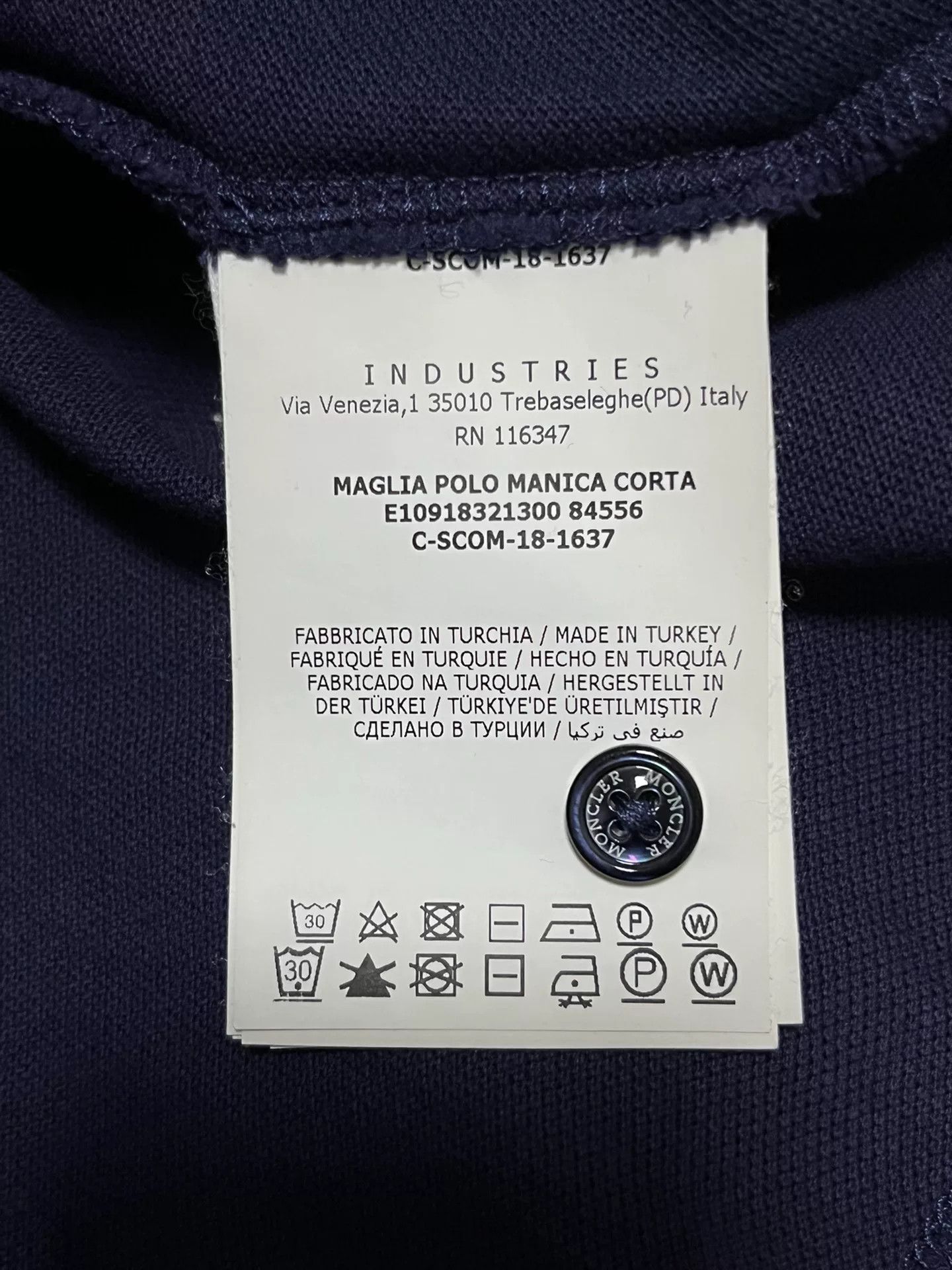 Moncler Moncler Men's Logo Polo Shirt Size US XL / EU 56 / 4 - 8 Thumbnail