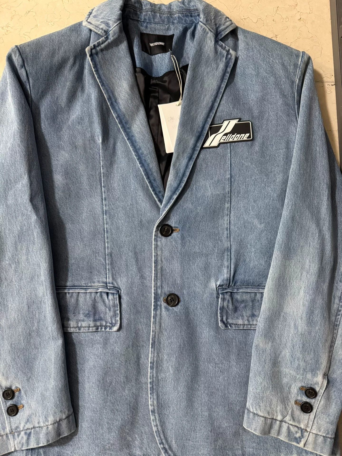 WE11DONE We11done Denim Blazer Jacket Size US S / EU 44-46 / 1 - 2 Thumbnail