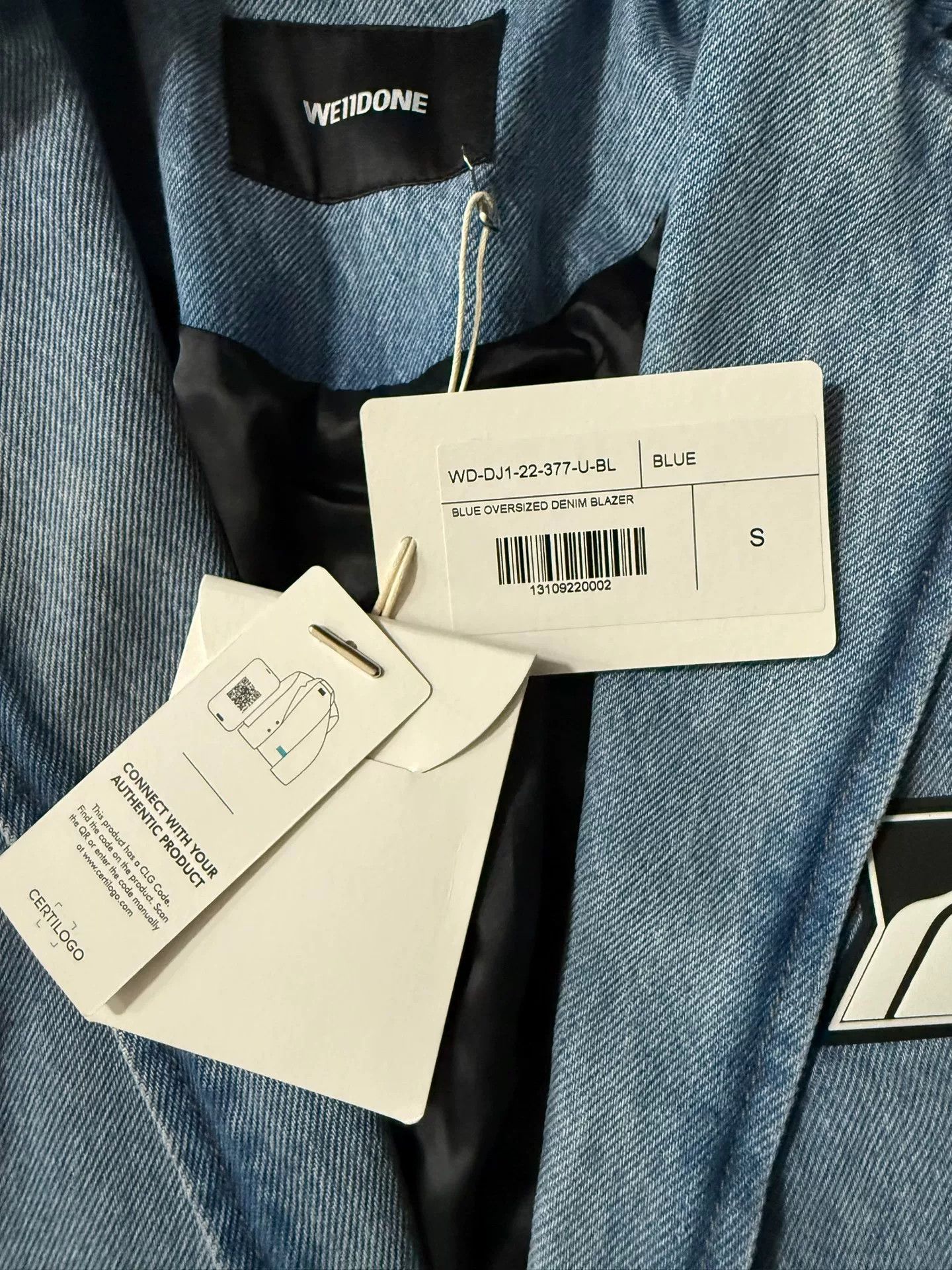 WE11DONE We11done Denim Blazer Jacket Size US S / EU 44-46 / 1 - 6 Thumbnail