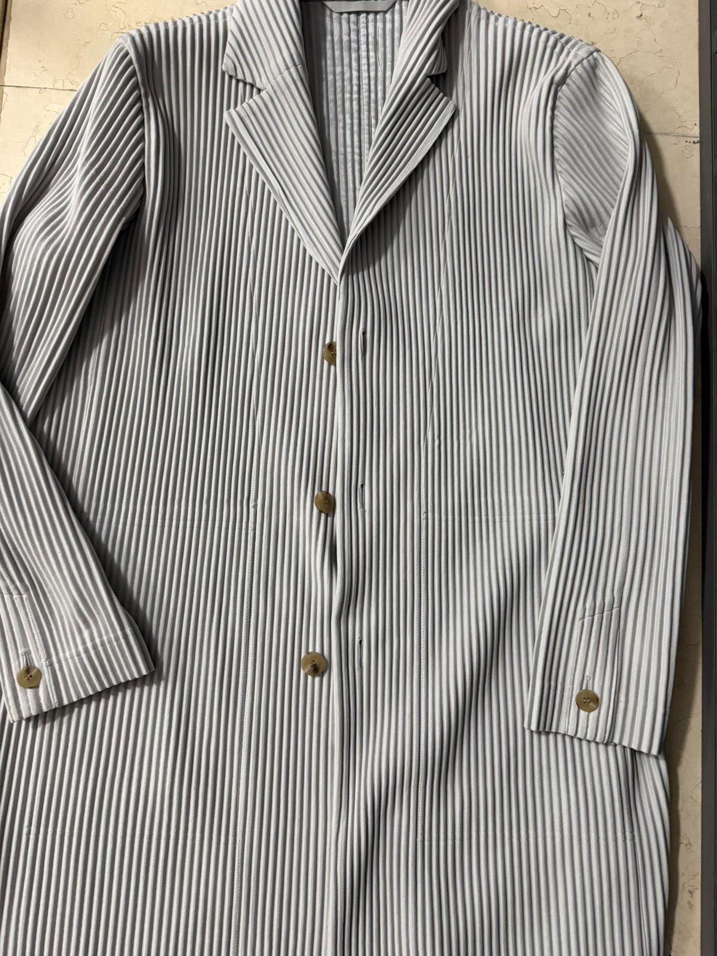 Homme Plisse Issey Miyake Issey Miyake Homme Plisse Pleated Long Jacket Size US L / EU 52-54 / 3 - 2 Thumbnail