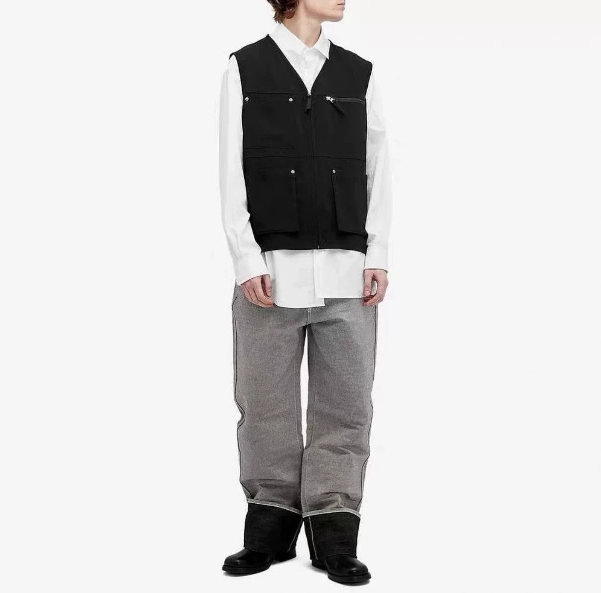 Maison Margiela Maison Margiela 24SS Solid V-Neck Zip Vest Size US S / EU 44-46 / 1 - 2 Thumbnail