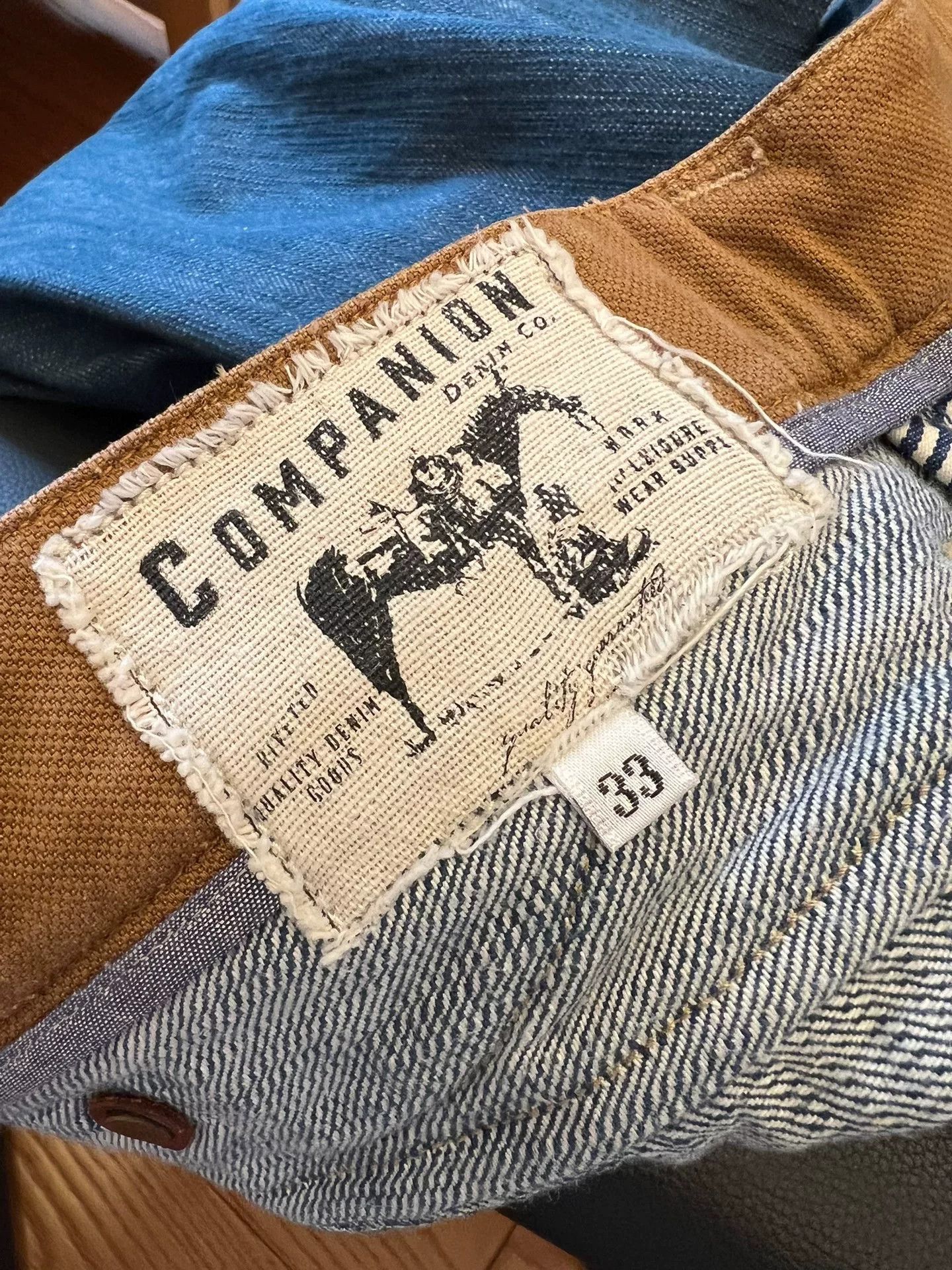 Companion Denim Companion Jan04KN Slubby Green Slim Straight Jeans Size US 33 - 4 Thumbnail