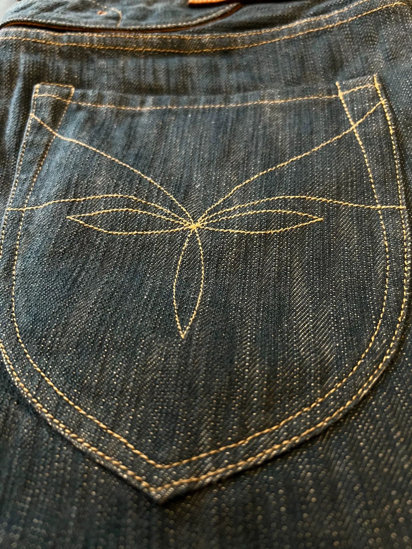 Companion Denim Companion Jan04KN Slubby Green Slim Straight Jeans Size US 33 - 8 Thumbnail