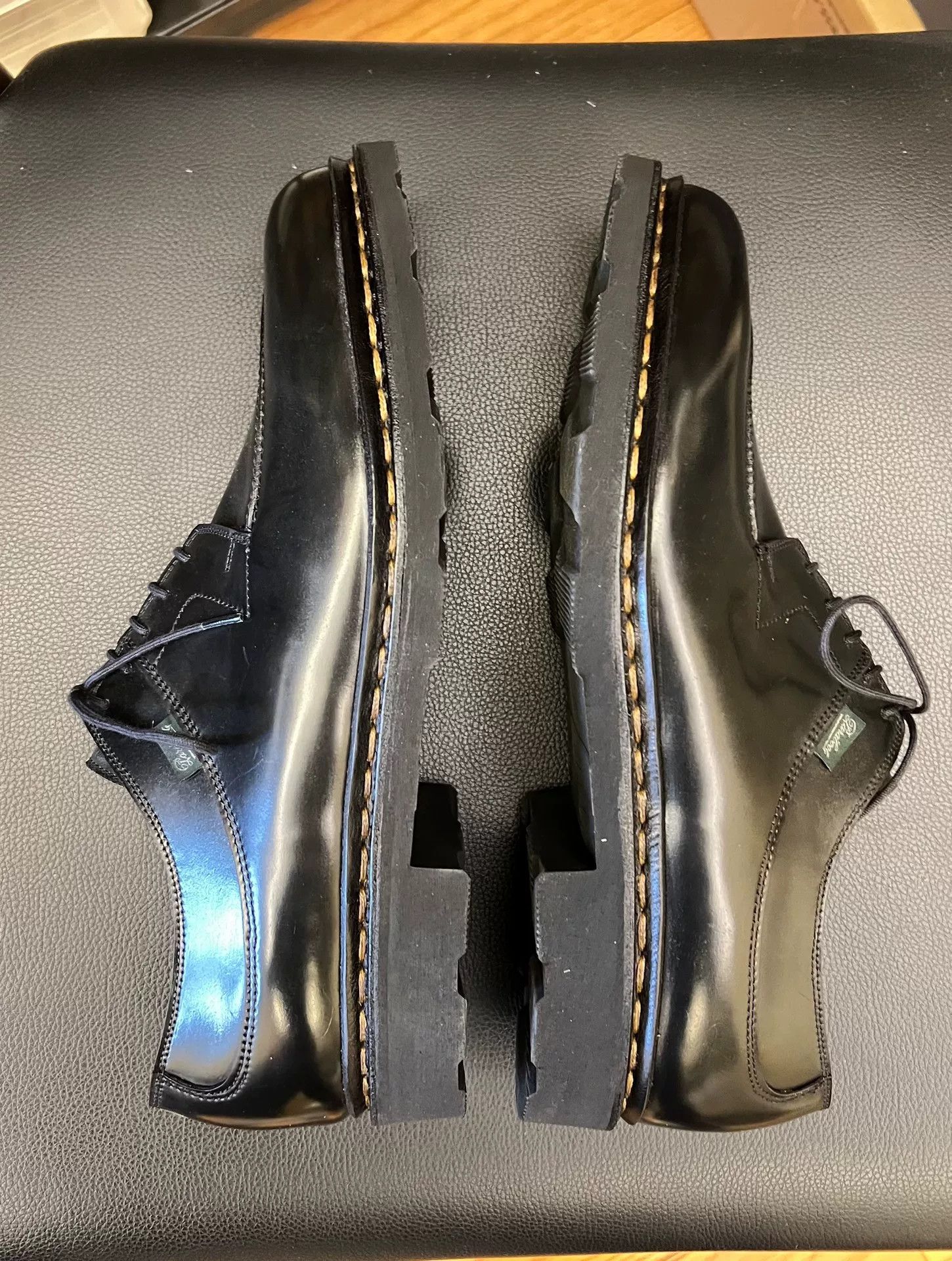 Paraboot Paraboot Avignon Black Horween Shell Cordovan Derby Shoes Size US 10.5 / EU 43-44 - 3 Thumbnail