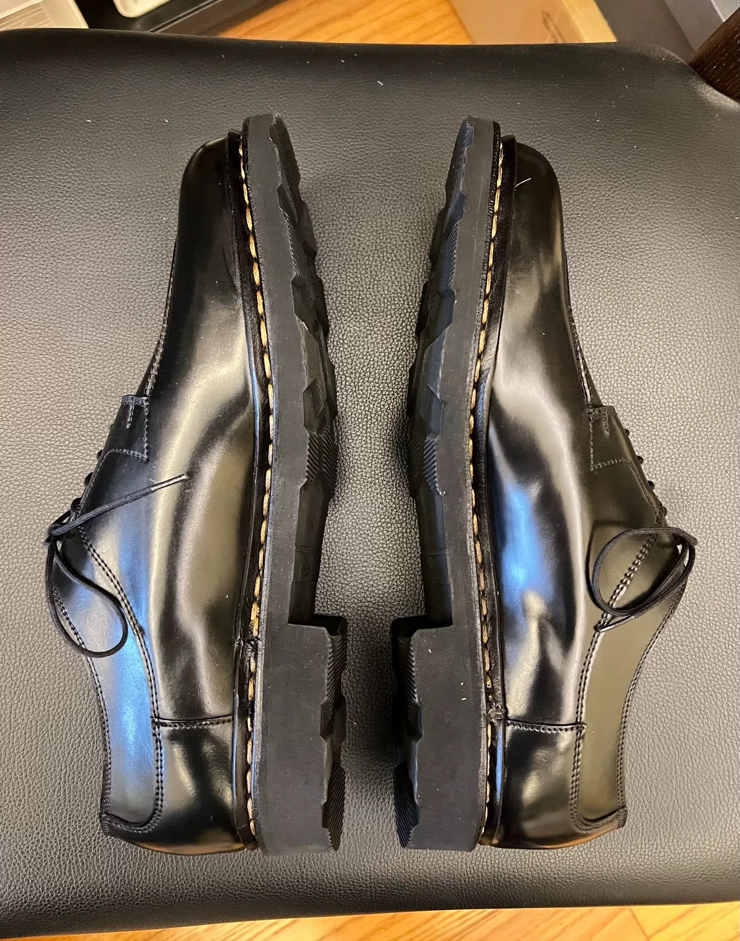 Paraboot Paraboot Avignon Black Horween Shell Cordovan Derby Shoes Size US 10.5 / EU 43-44 - 4 Thumbnail
