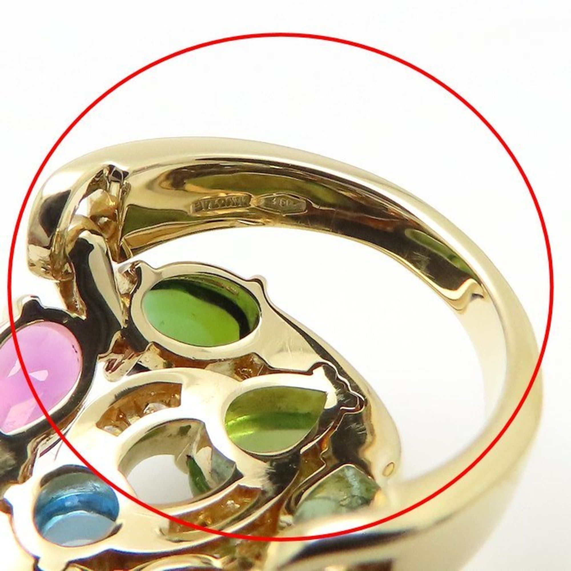 Bvlgari BVLGARI Astrale Cerchi Multi-Stone 18K White Gold Women's Ring 295094 Size ONE SIZE - 14 Thumbnail