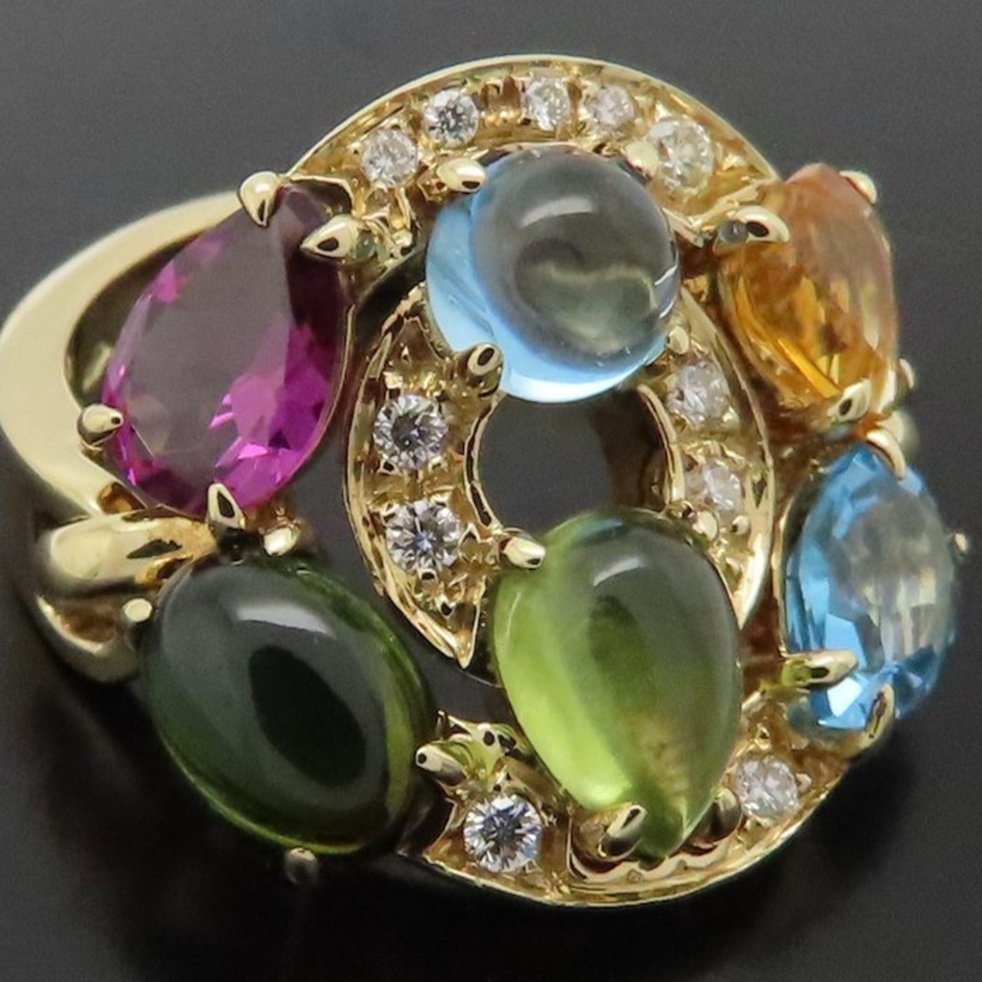 Bvlgari BVLGARI Astrale Cerchi Multi-Stone 18K White Gold Women's Ring 295094 Size ONE SIZE - 9 Thumbnail